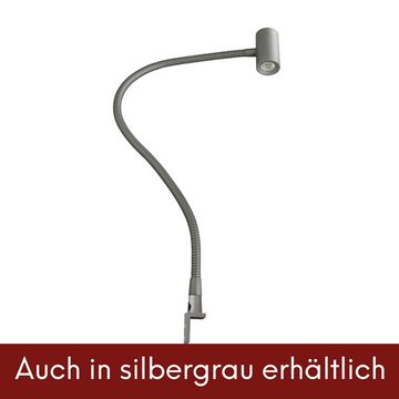 kalb Bettleuchte 3W LED Leseleuchte Nachttischlampe Bettlampe Leselampe verchromt, warmweiß