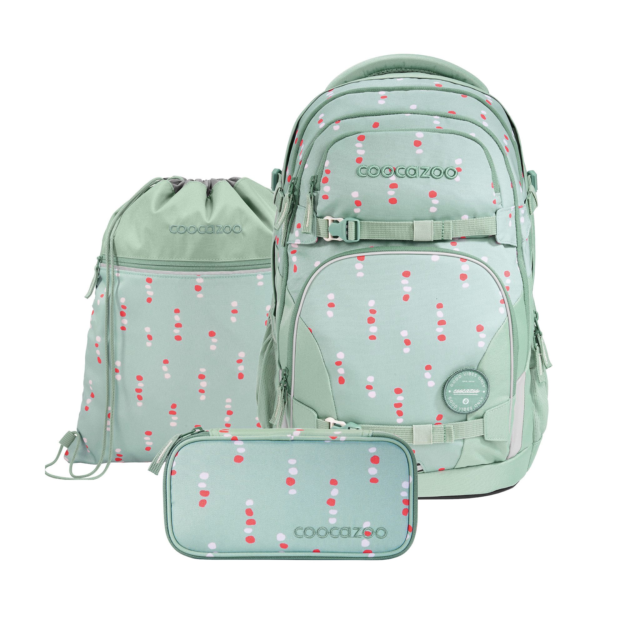coocazoo Schulranzen Schulrucksack-Set PORTER, Mäppchen Turnbeutel (3-tlg)