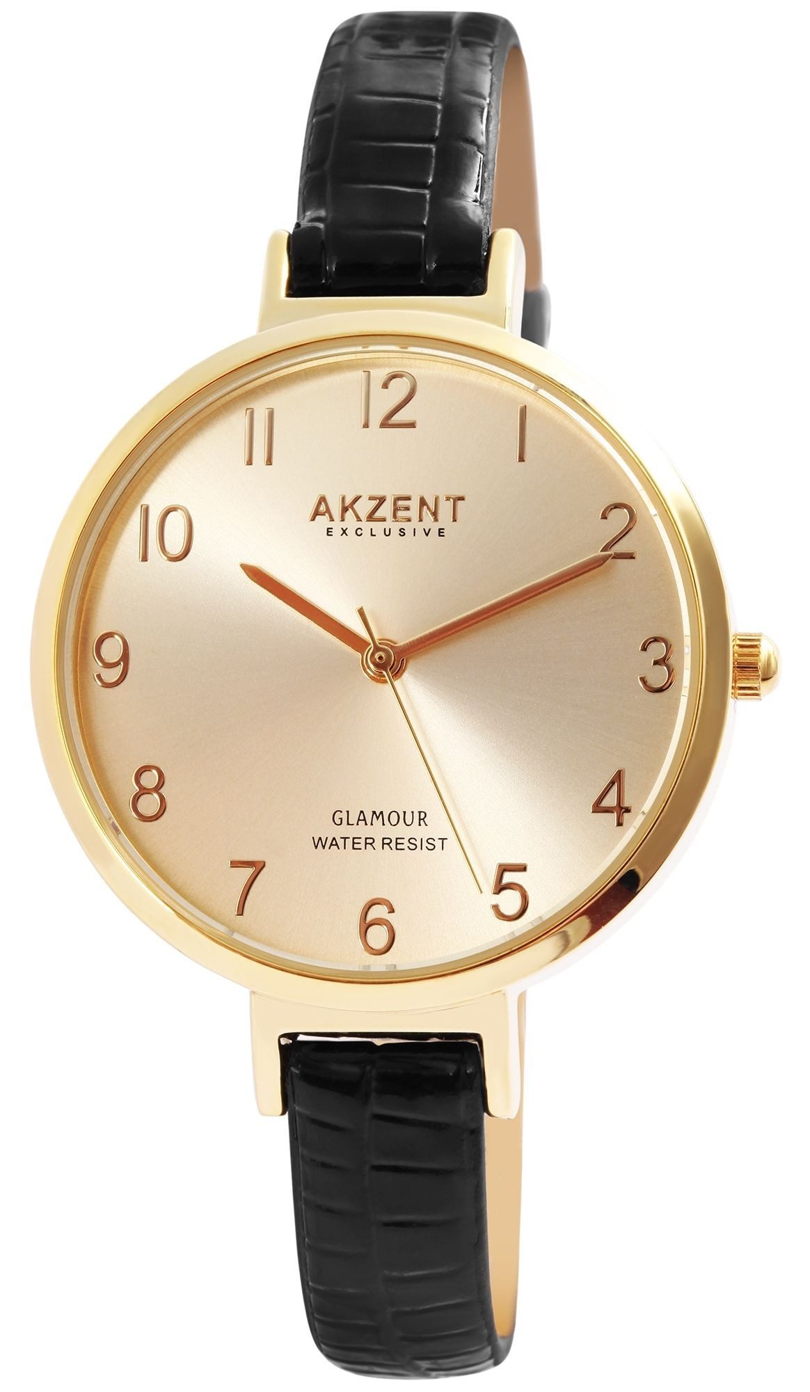 AKZENT Quarzuhr Dafna AKZENT EXCLUSIVE Damenuhr mit Band aus Lederimitat, IP, Damenuhr Lederimitat
