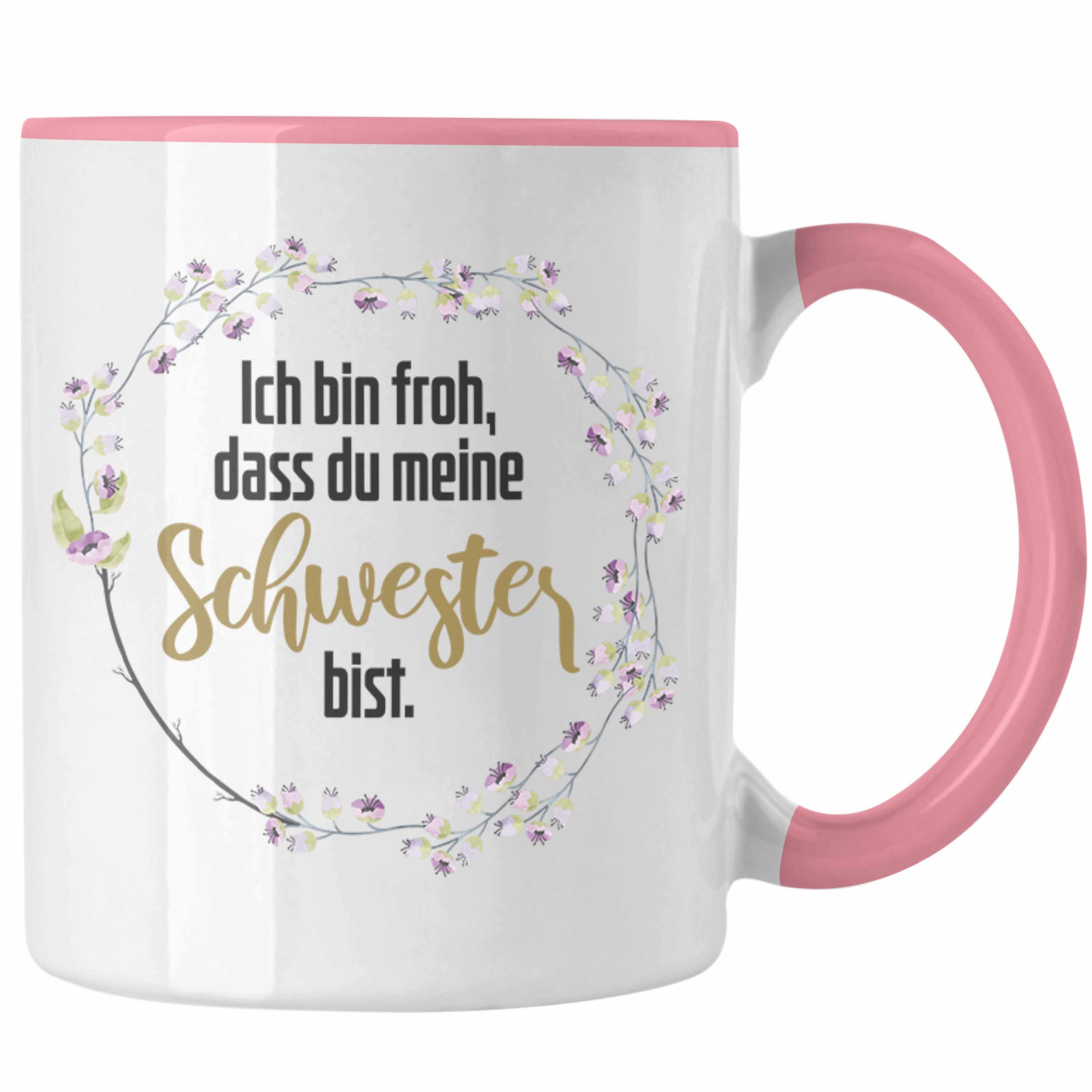 Trendation Tasse Trendation Geschenkidee - Spruch Rosa Schwester Schwester Beste Geburtstag Schwester Tasse von