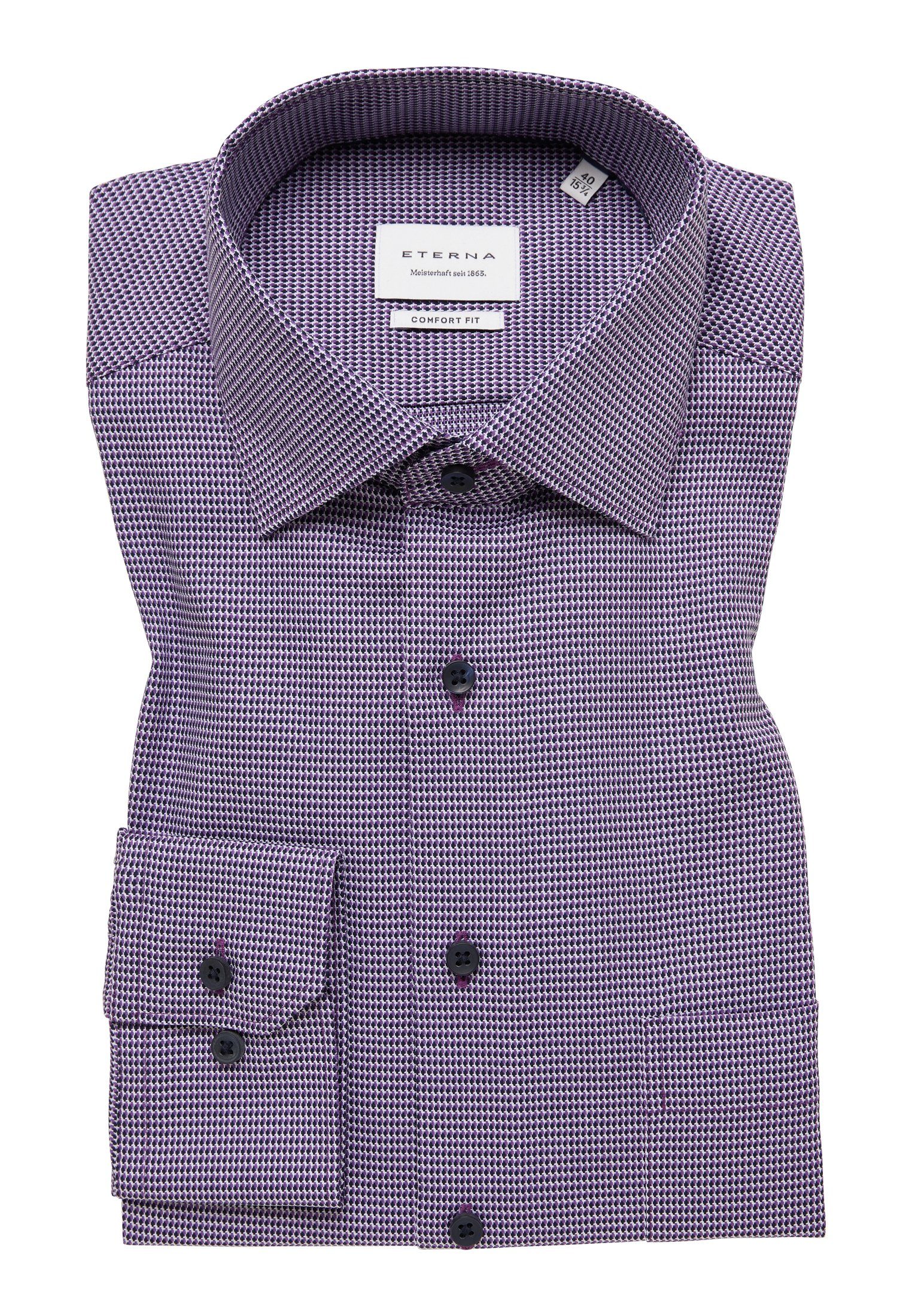 FIT Langarmhemd COMFORT violett Eterna