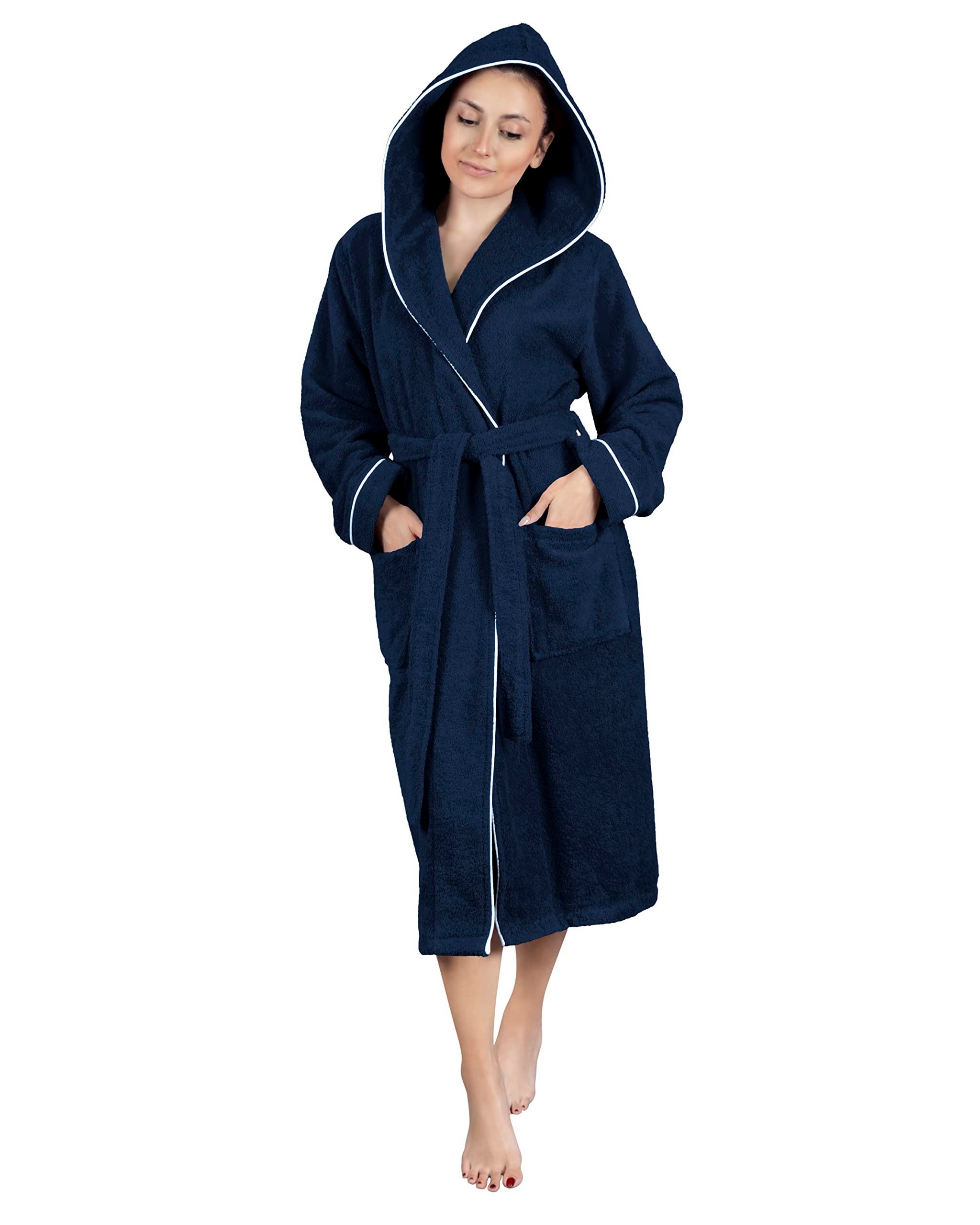 Laynenburg Damenbademantel Bademantel Damen Frottee Kapuze Baumwolle, Baumw günstig online kaufen