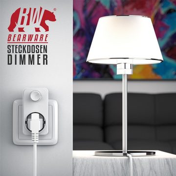 BEARWARE Drehdimmer, Steckdosendimmer mit Drehregler, Universal Dimmer für die Steckdose