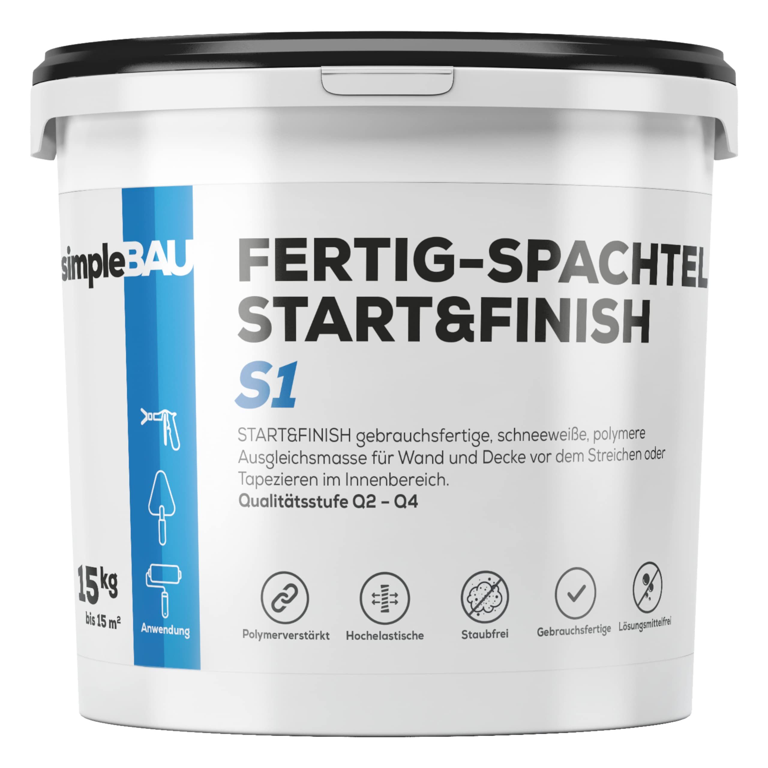 simpleBAU Spachtelmasse Spachtelmasse Weiß Innen 15 kg – Fertigspachtel für günstig online kaufen