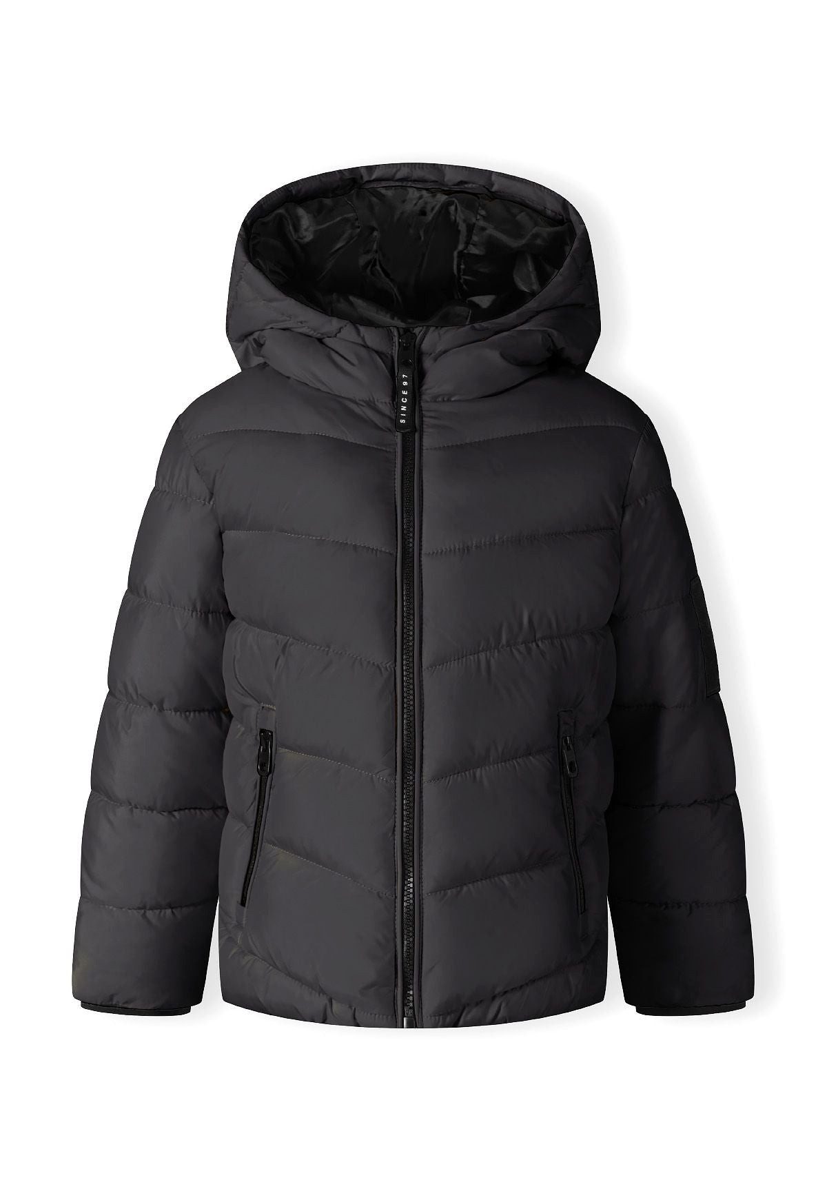 MINOTI Winterjacke für Jungen, Pufferjacke mit Kapuze, wattiert mit V-Steppung