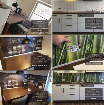 Stickerprofis Küchenrückwand OLIVEN, (Premium), 1,5mm, selbstklebend, hält auf besonders vielen Öberflächen