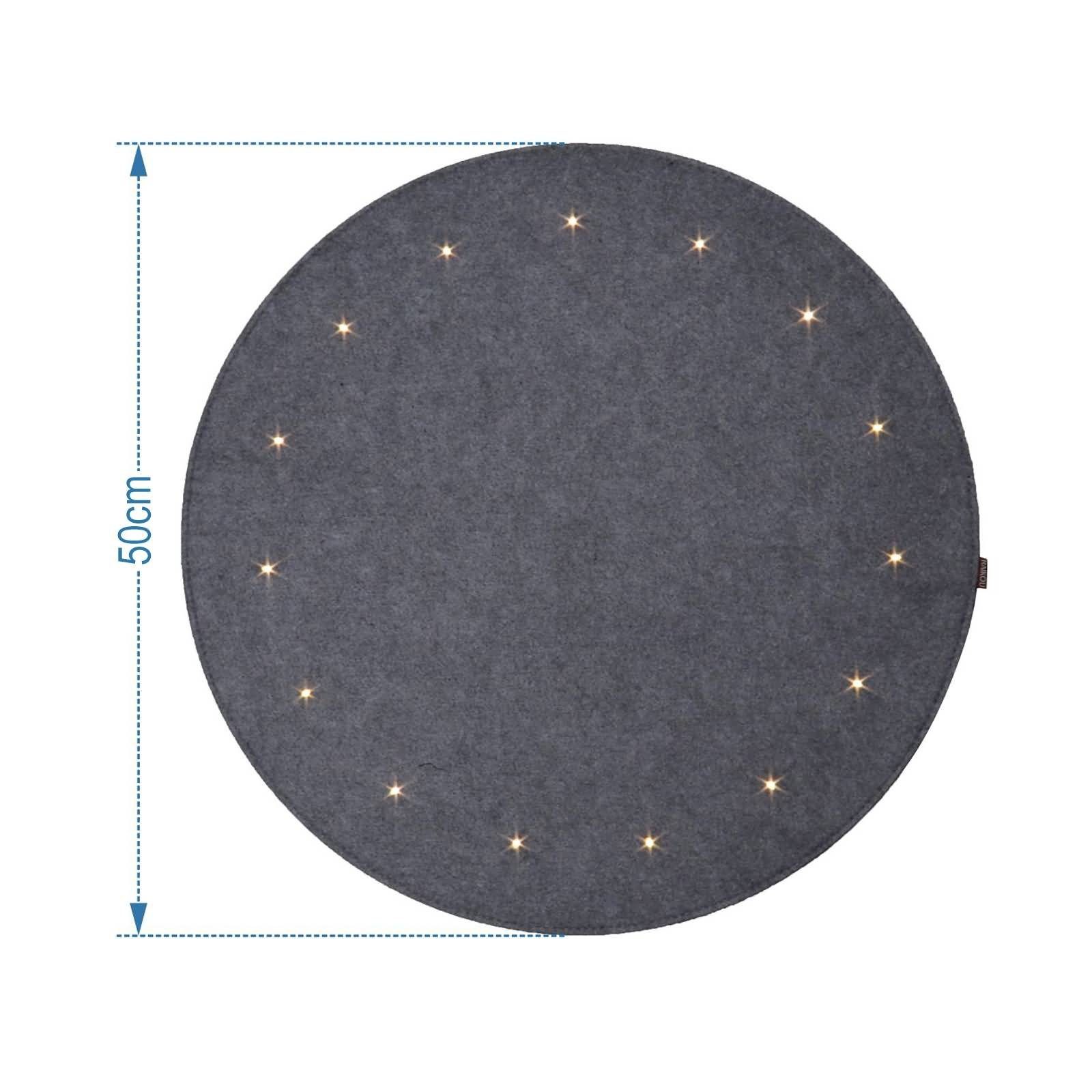 Teppich »LED Filzunterlage / Weihnachtsbaum Unterlage / Rund Christbaum  Teppich«, RAIKOU, Rund, Höhe 0.5 mm, 0,50cm Kreis 15 LEDs, 1 Kreis von 30  LEDs, 3 Kreise von 75 LEDs online kaufen | OTTO
