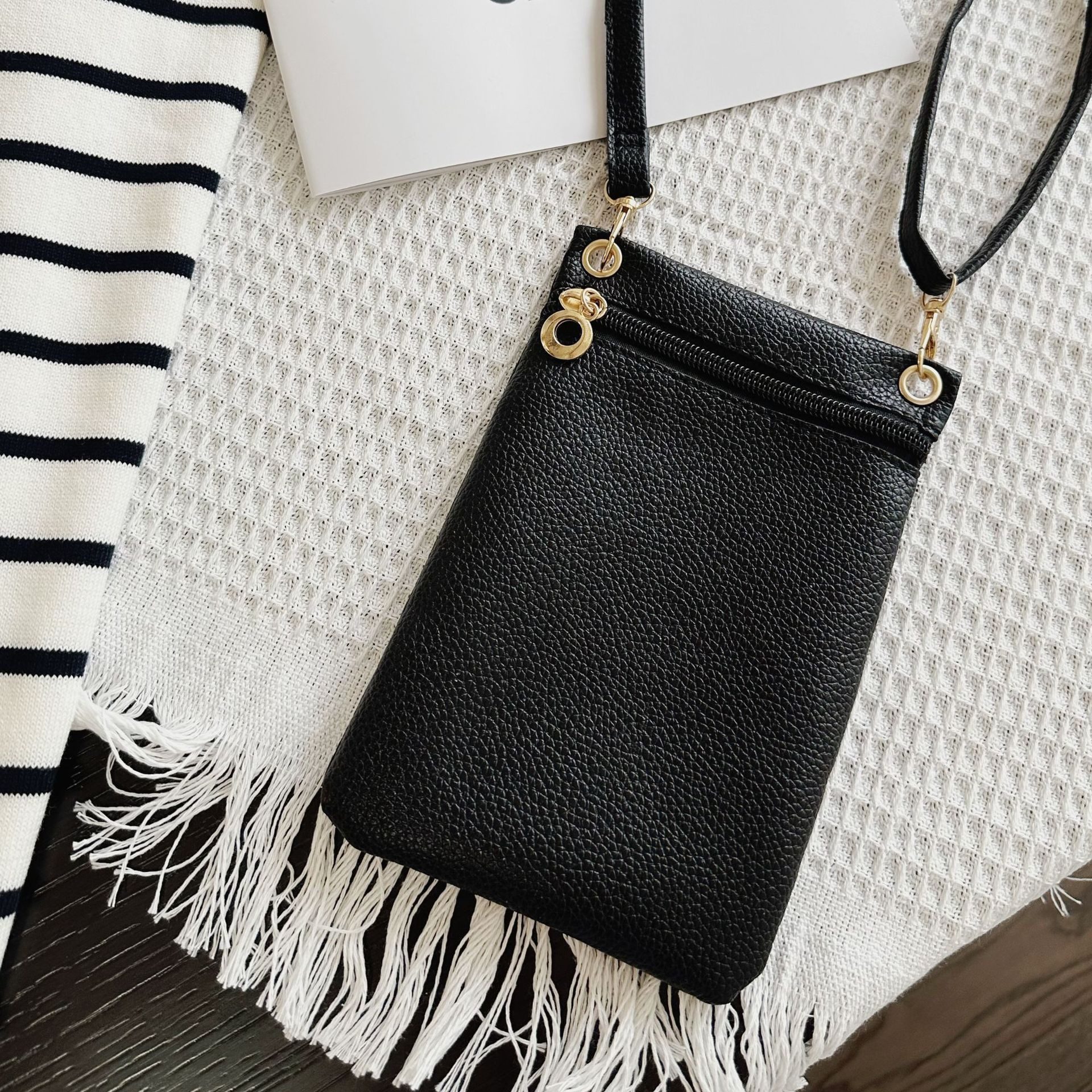 Coonoor Umhängetasche Damen Litschi Muster Handytasche günstig online kaufen