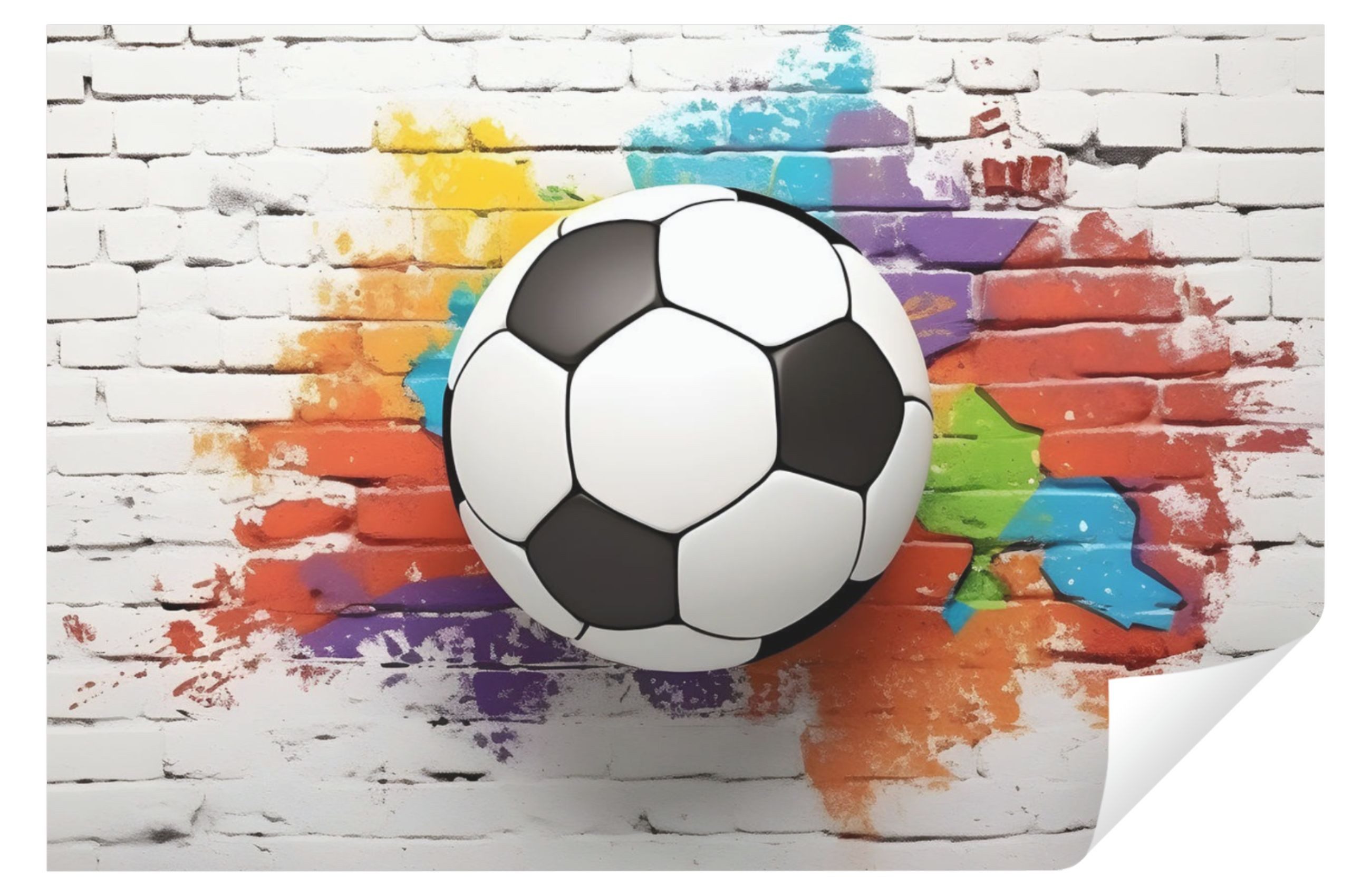 Wallarena Fototapete Kinderzimmer Jungen Fußball Graffiti günstig online kaufen