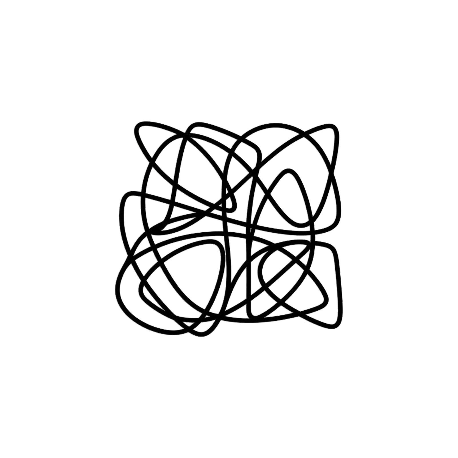 Jumpeak Wanddekoobjekt Abstrakte Wanddekoration mit geometrischen Linienmustern,künstlerisch, Metall, 4 Farben,1 Größen, Wanddekoration für das Wohnzimmer,schlicht