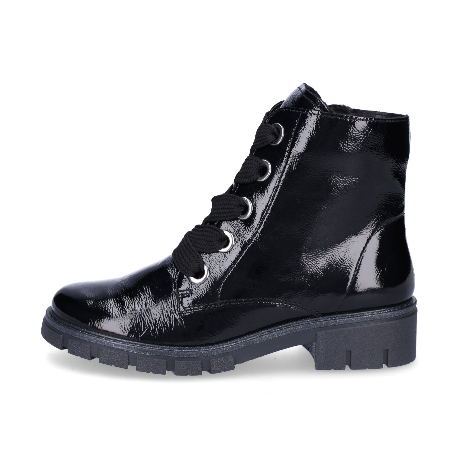 Ara Ara Damen Leder 049514 Schnürboots Lack schwarz schwarz Schnürboot