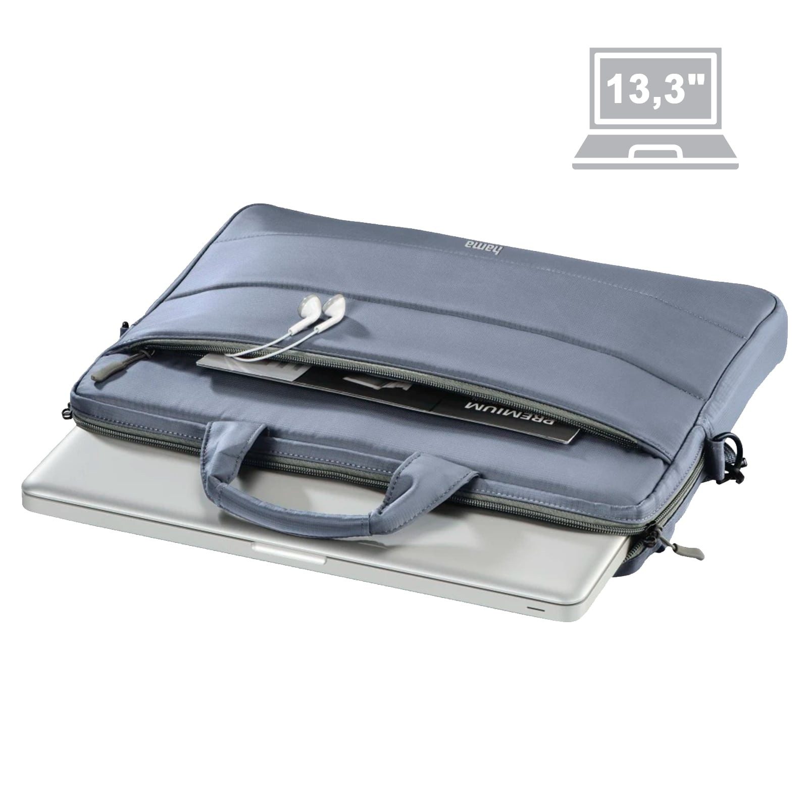 Hama Laptoptasche Toronto Umhängetasche (im Stepp-Look), für Notebooks bis 34 cm (13,3)