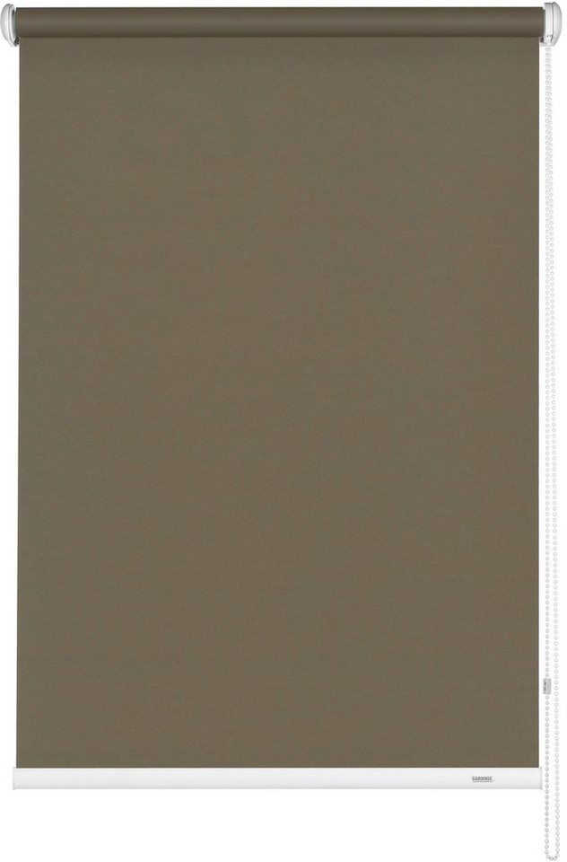 Seitenzugrollo Uni-Rollo Abdunklung, GARDINIA, verdunkelnd, verschraubt,  Abschlussprofil in weiß | Seitenzugrollos