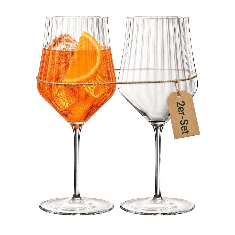 Der Porzellan-Laden Weinglas Der-Porzellan-Laden by Nachtmann Aperitivo Spritzglas 640 ml 2er Set, Kristallglas