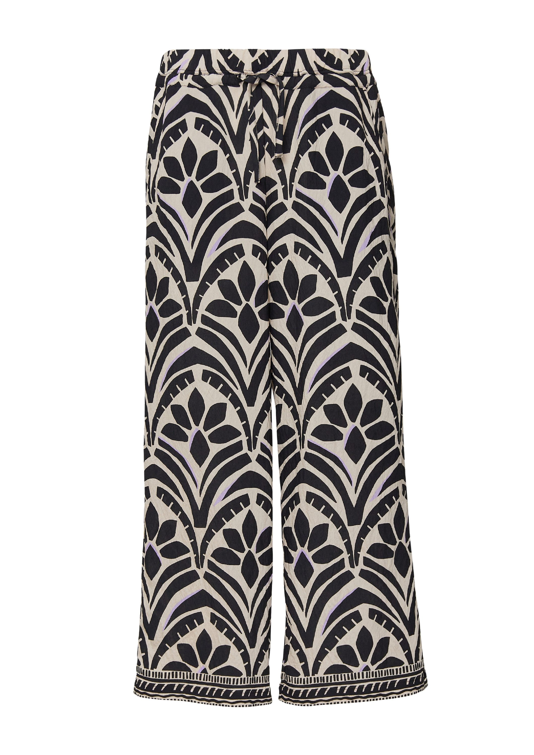 comma Culotte Hose Culotte aus Viskosemix mit All-over-Print günstig online kaufen
