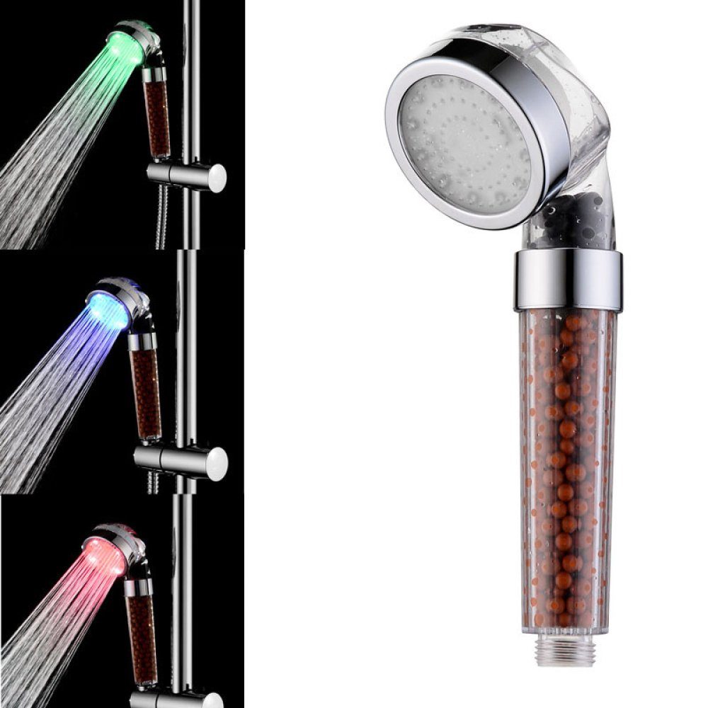 LED-Duschkopf,LED-Handbrausekopfs, Jormftte Farbwechselnde 1-tlg., (Verpackung, 1* Negativ-Ionen-LED-Dusche) Handbrause