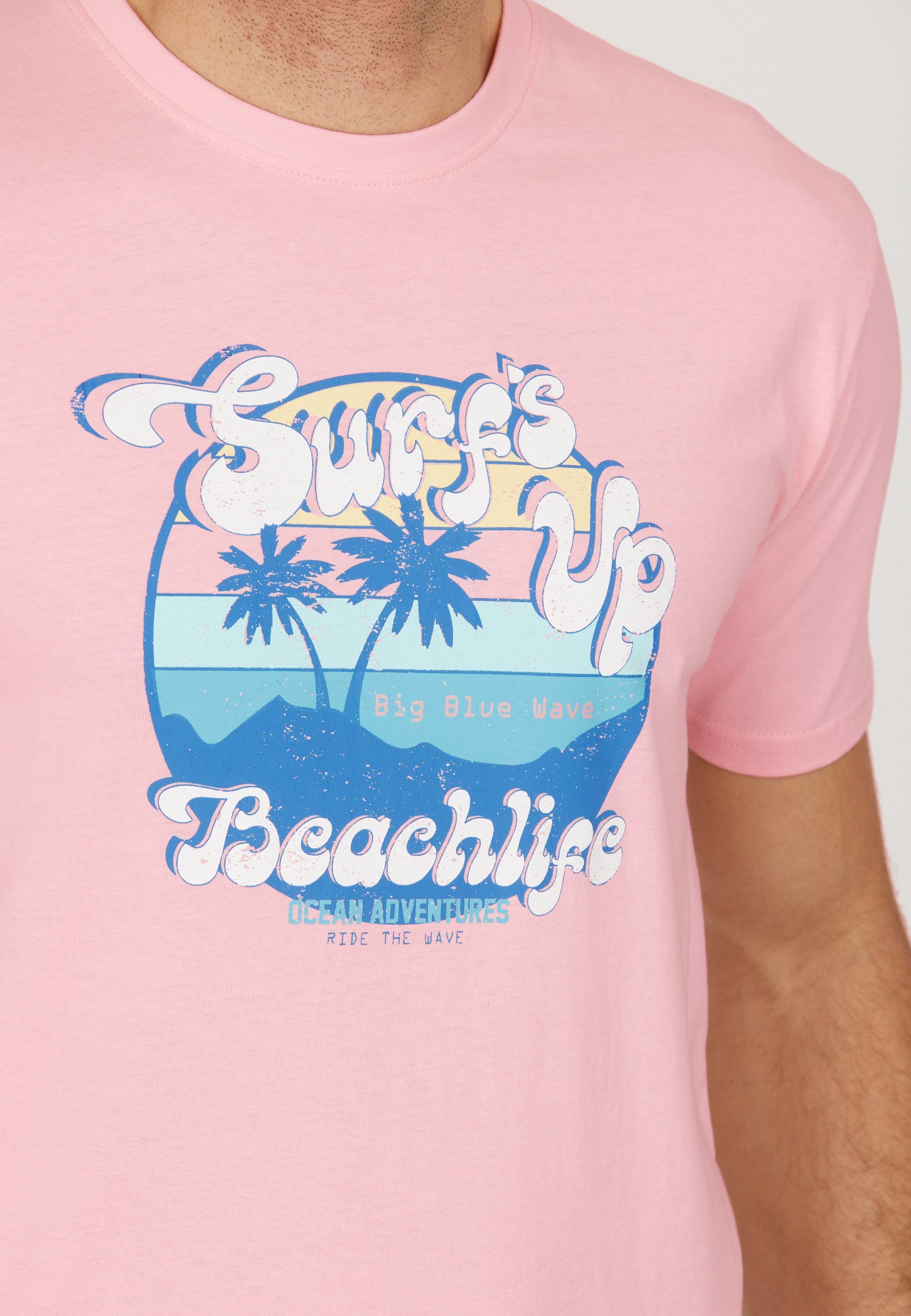 CRUZ T-Shirt Beachlife mit atmungsaktiver sommerlichen rosa Design im Qualität