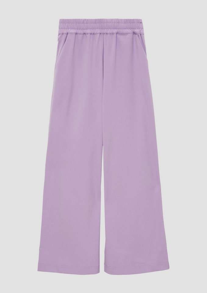 s.Oliver Chinos Hose Wide Leg-Hose mit Elastikbund