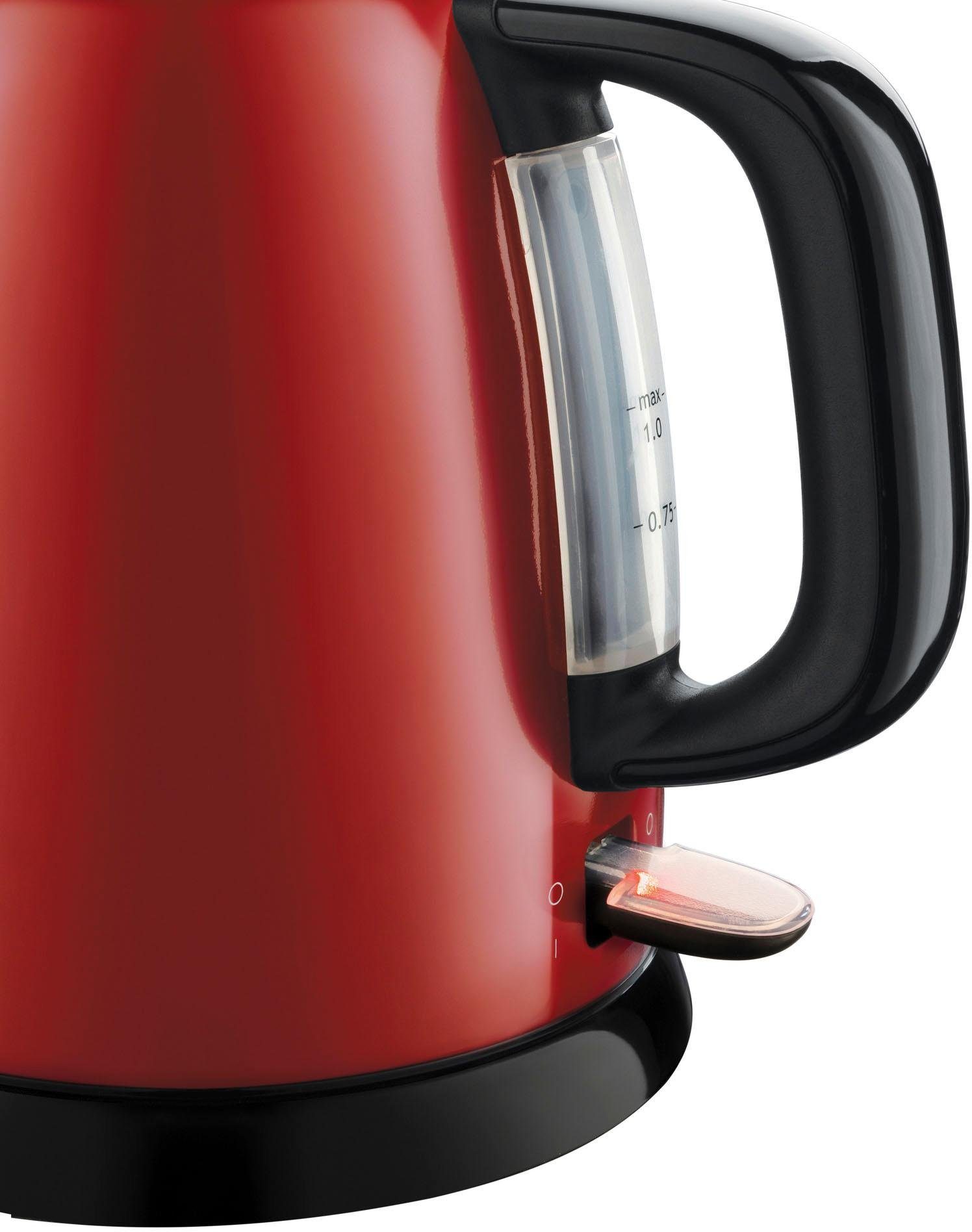 RUSSELL HOBBS Wasserkocher Colours Plus rot 24992-70, 1 l, 2400 W