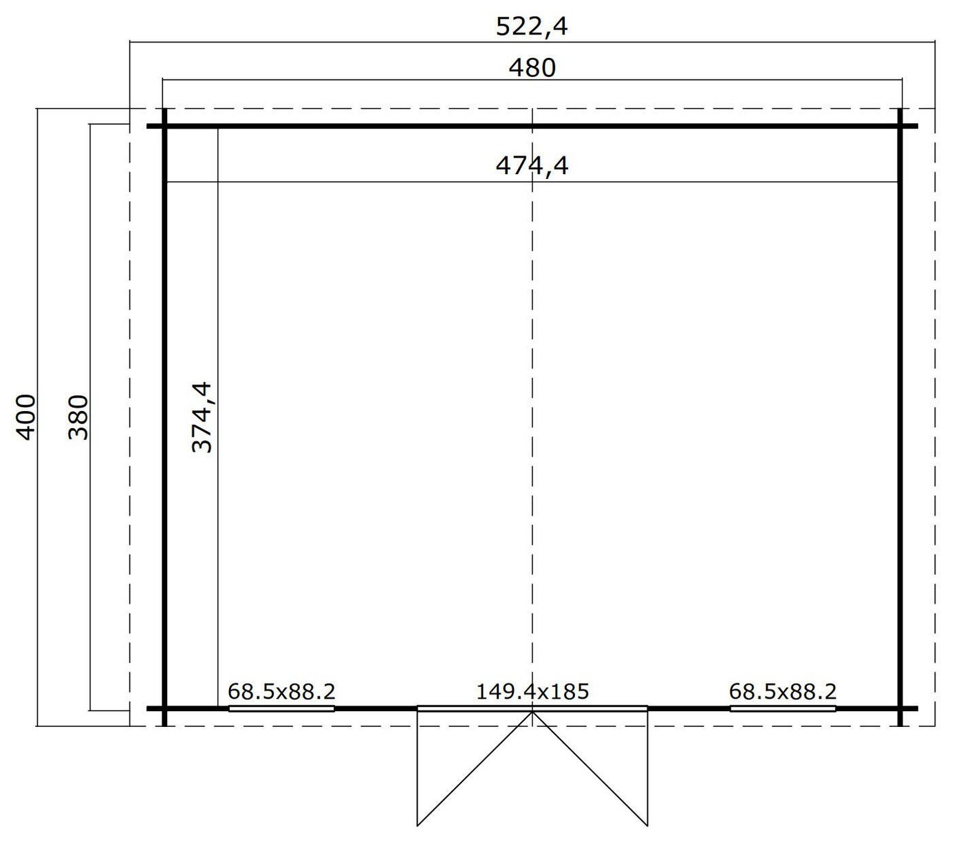 Thumbnail - LASITA MAJA Gartenhaus Udo 380, BxT: 522x400 cm