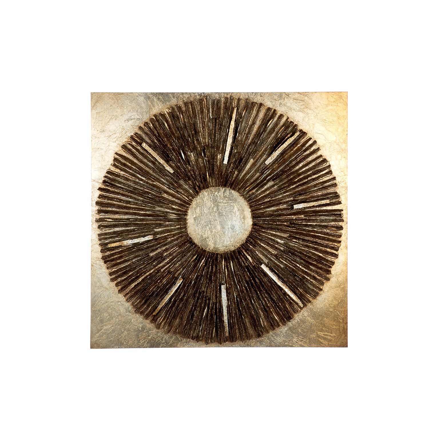 GILDE Wandbild ALTINOH - Bild aus Kunstahrz und Holz - 80x80cm - Wanddekoration, (1xBild), Bilder - Holzblöcke - Wanddekoration - Geschenk - Holzoptik