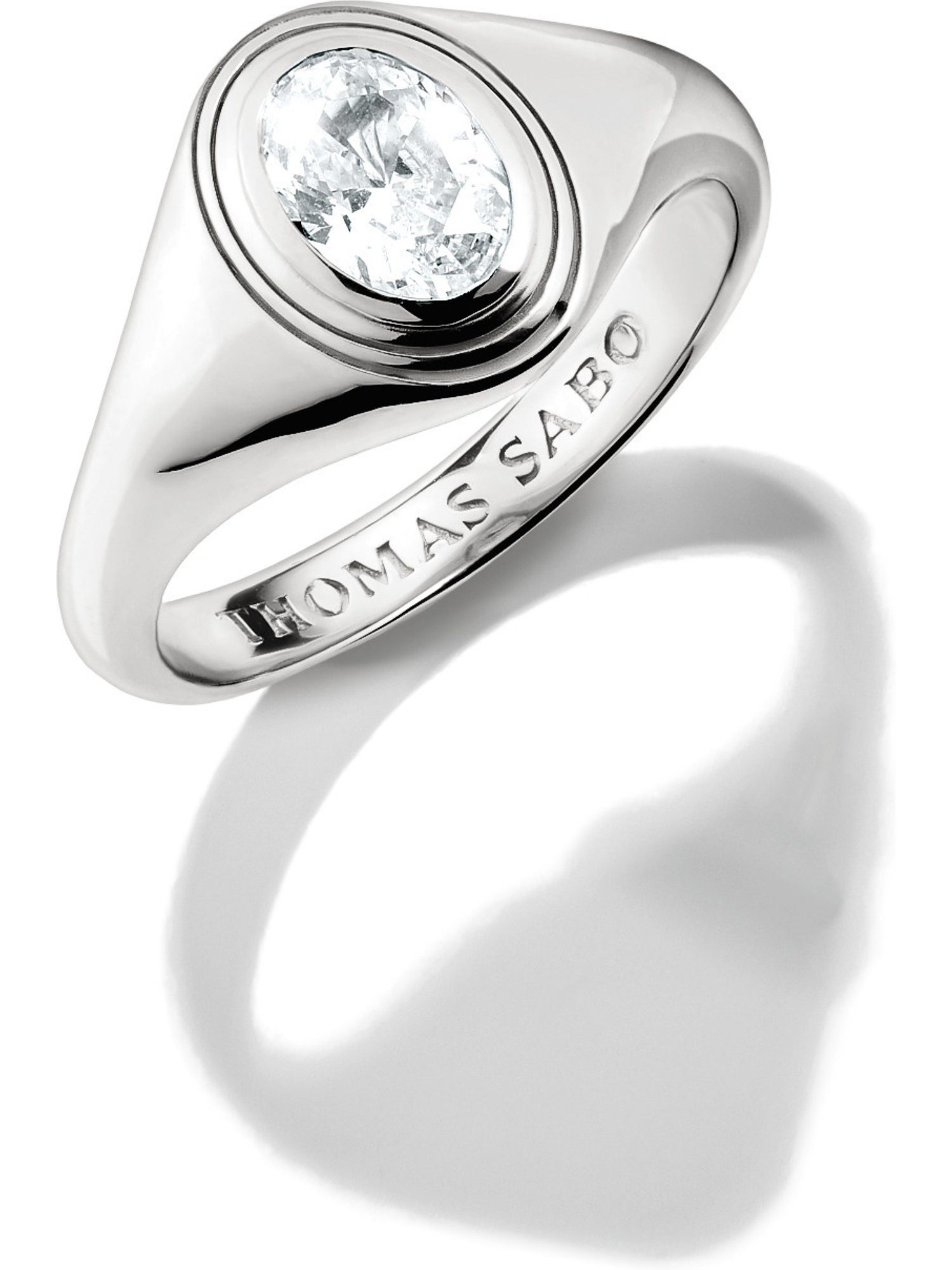 THOMAS SABO Fingerring Thomas Sabo Damen-Damenring Silber Zirkonia, Zirkonia