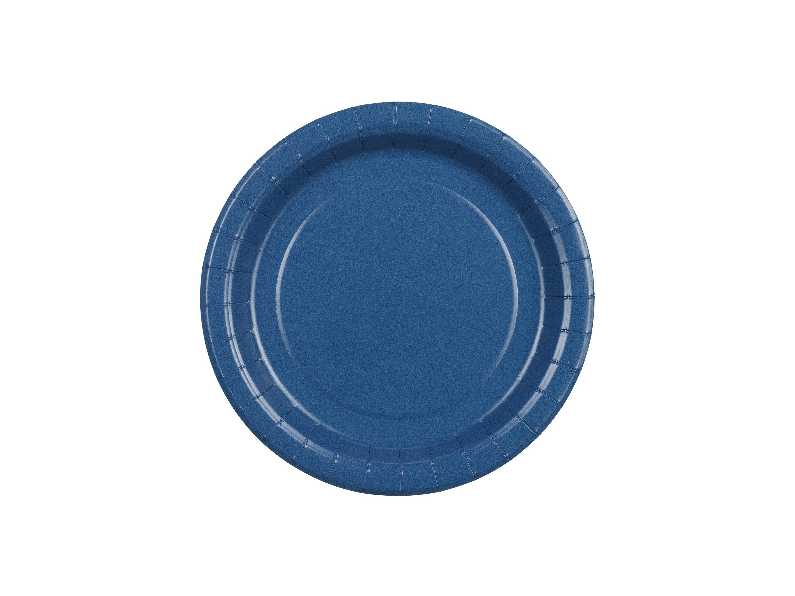 partydeco Teller, Pappteller 18cm 6er Set Dunkelblau