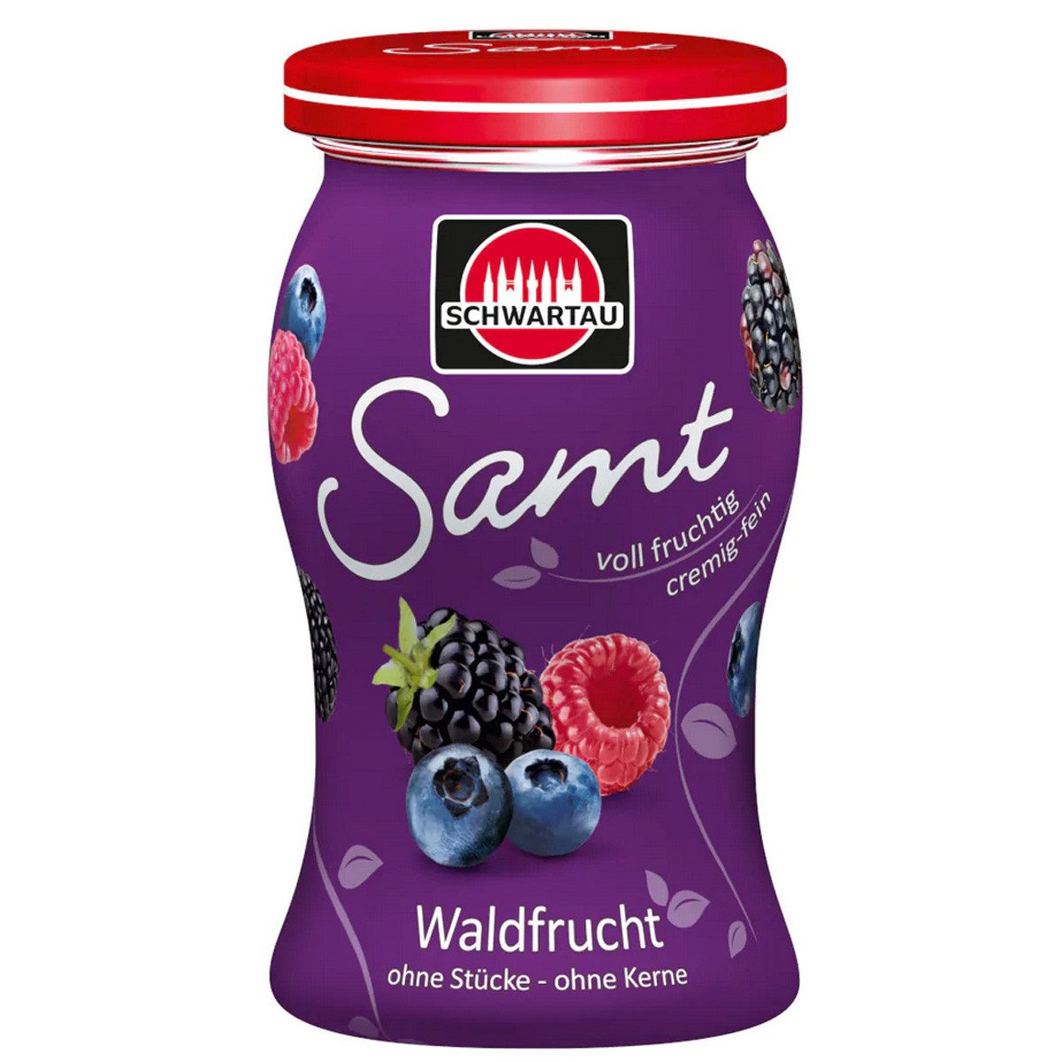 SCHWARTAU Fruchtaufstrich, Schwartau Waldfrucht Samt Frühstück Fruchtaufstrich Streichzart 270g
