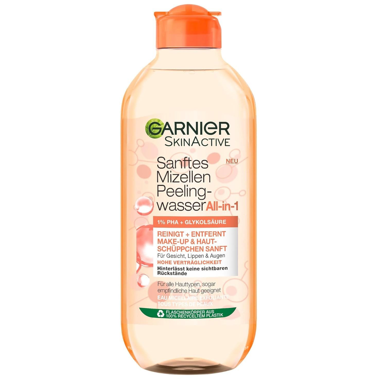GARNIER Gesichtswasser Garnier Sanftes Mizellen Peelingwasser, 400 ml, 1-tlg.
