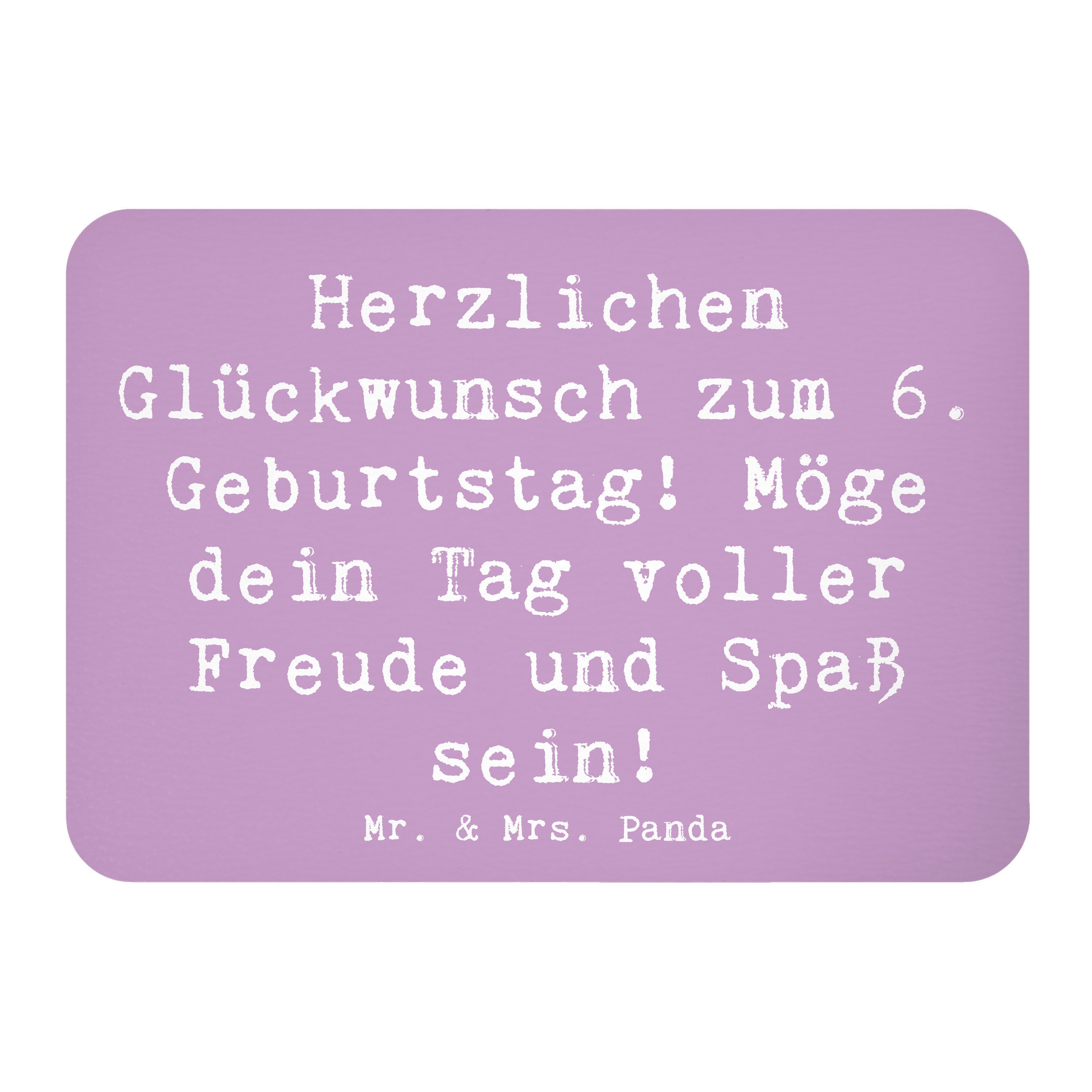 Magnet Spruch 6. Geburtstag Freude - Lavendeltraum - Geschenk, Spaß, Kühlsch