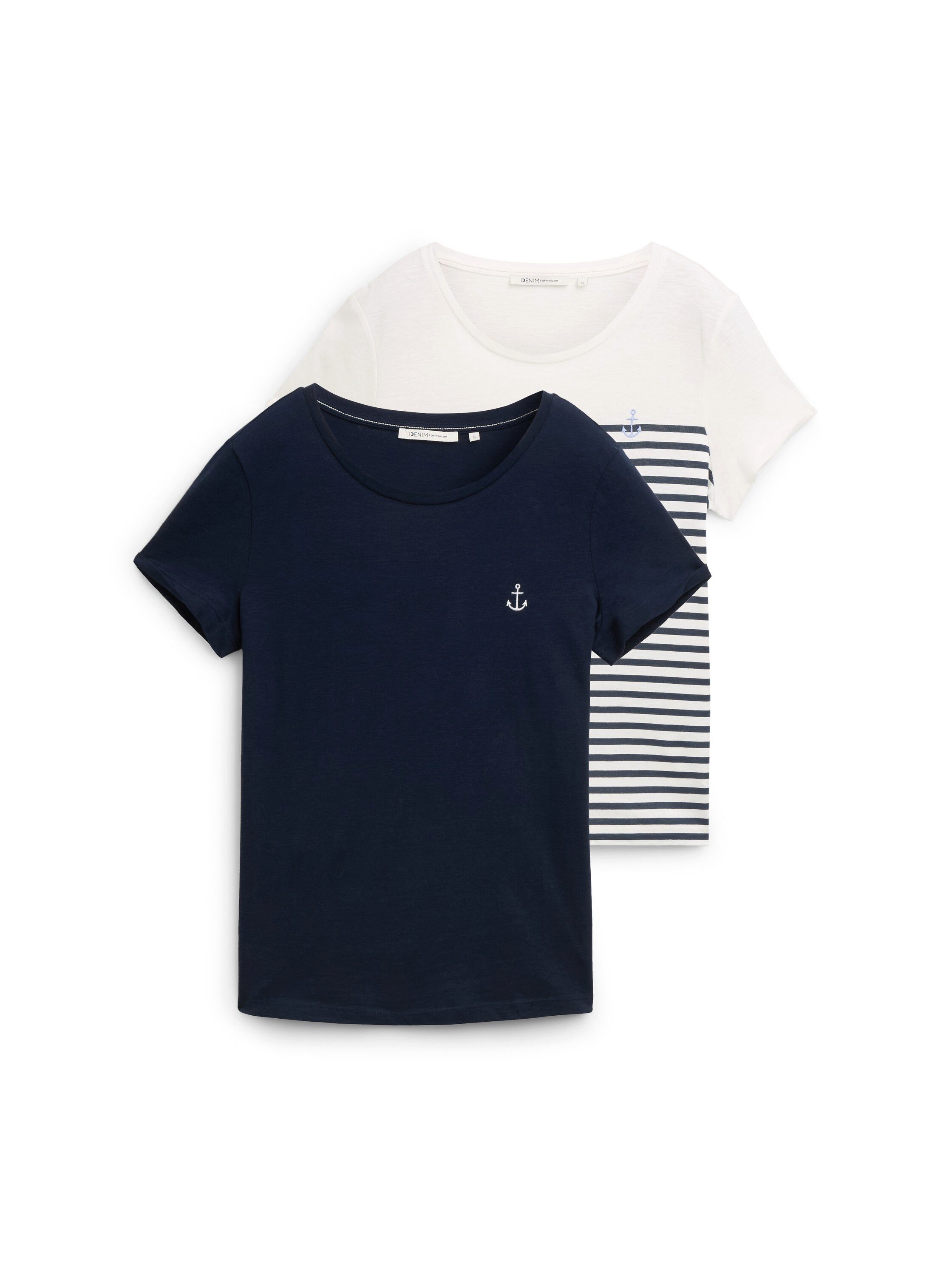 TOM TAILOR Denim Print-Shirt (Set, 2-tlg) günstig online kaufen
