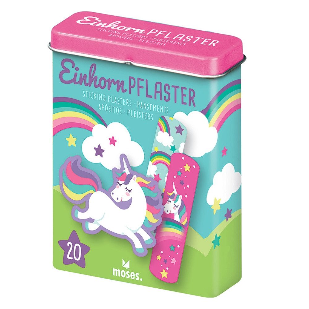 Moses. Verlag Wundpflaster 20 Einhorn Pflaster, in 2 verschiedenen Größen