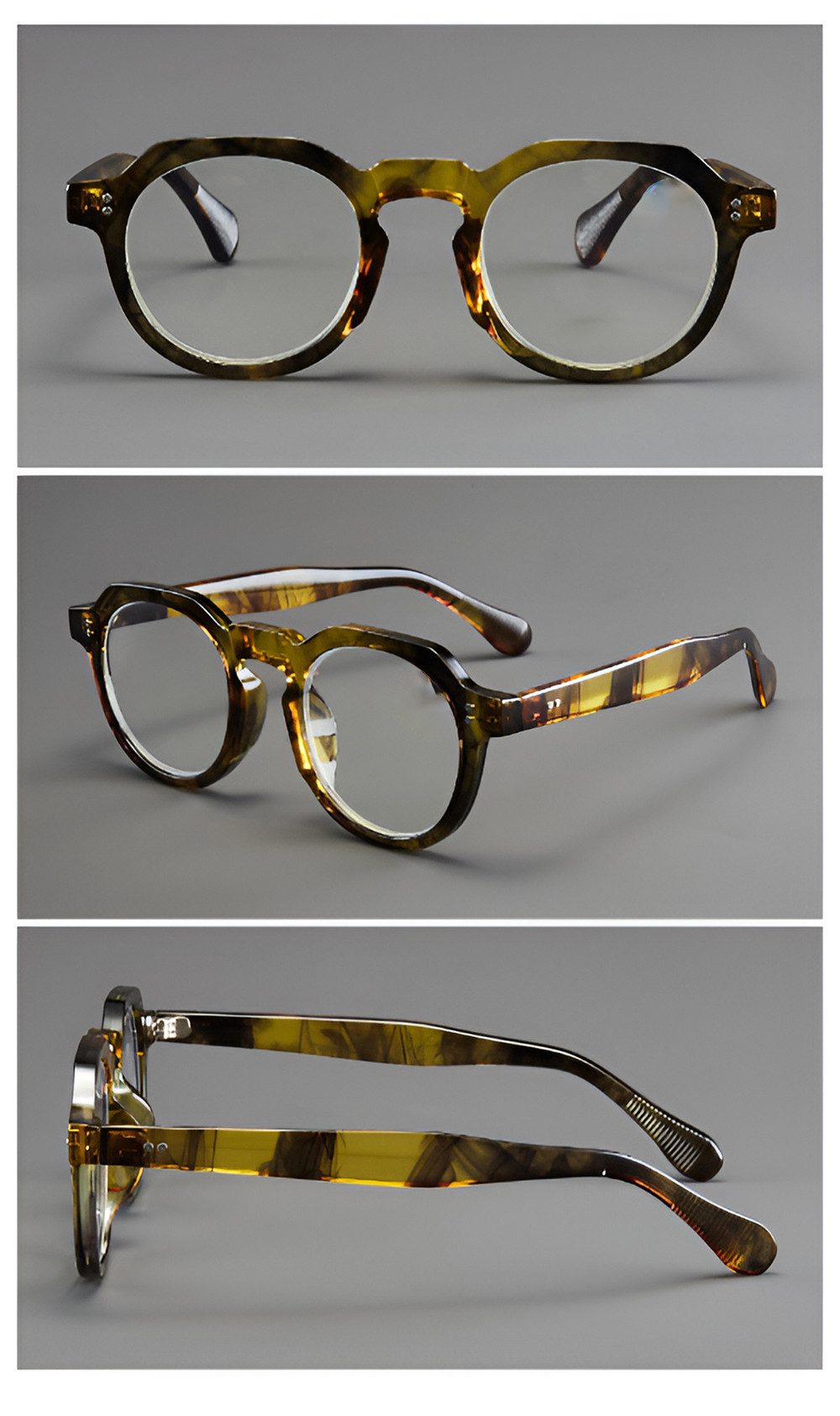 PACIEA Lesebrille Damen Herren Vollrand Anti Blaulicht Breite Bügel Elegant