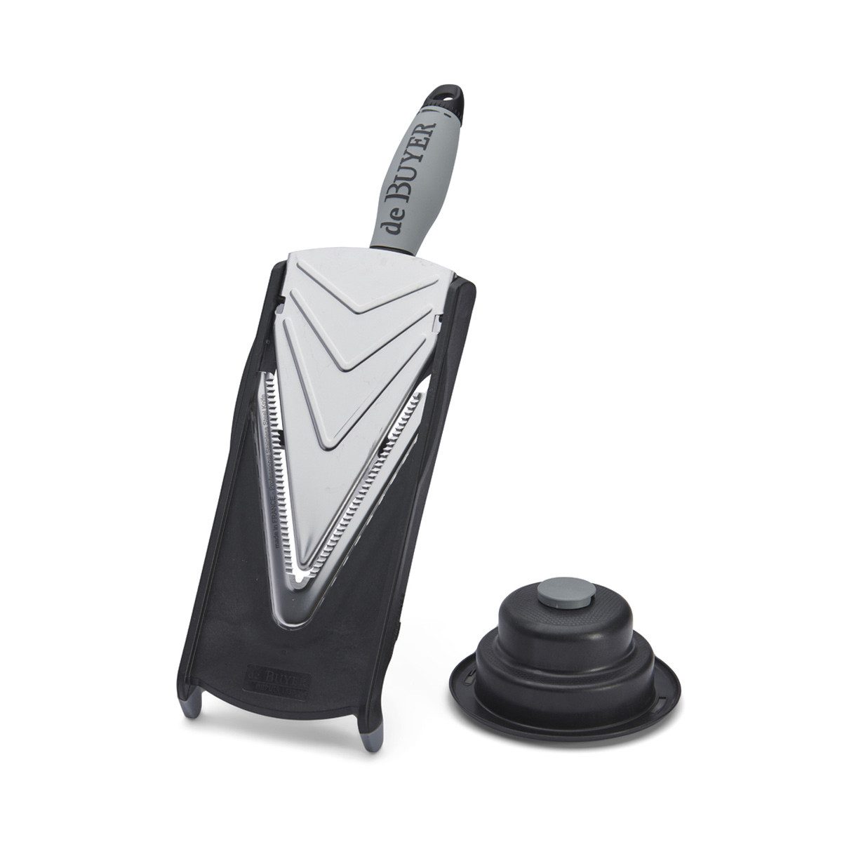 de Buyer Gemüse-Scheibenschneider Mandolinen, Mandoline Kobra V Axis schwarz mit V-Klinge