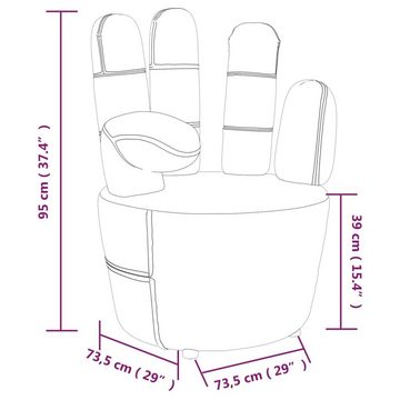 vidaXL Sessel Stuhl in Handform Creme Samt (1-St)