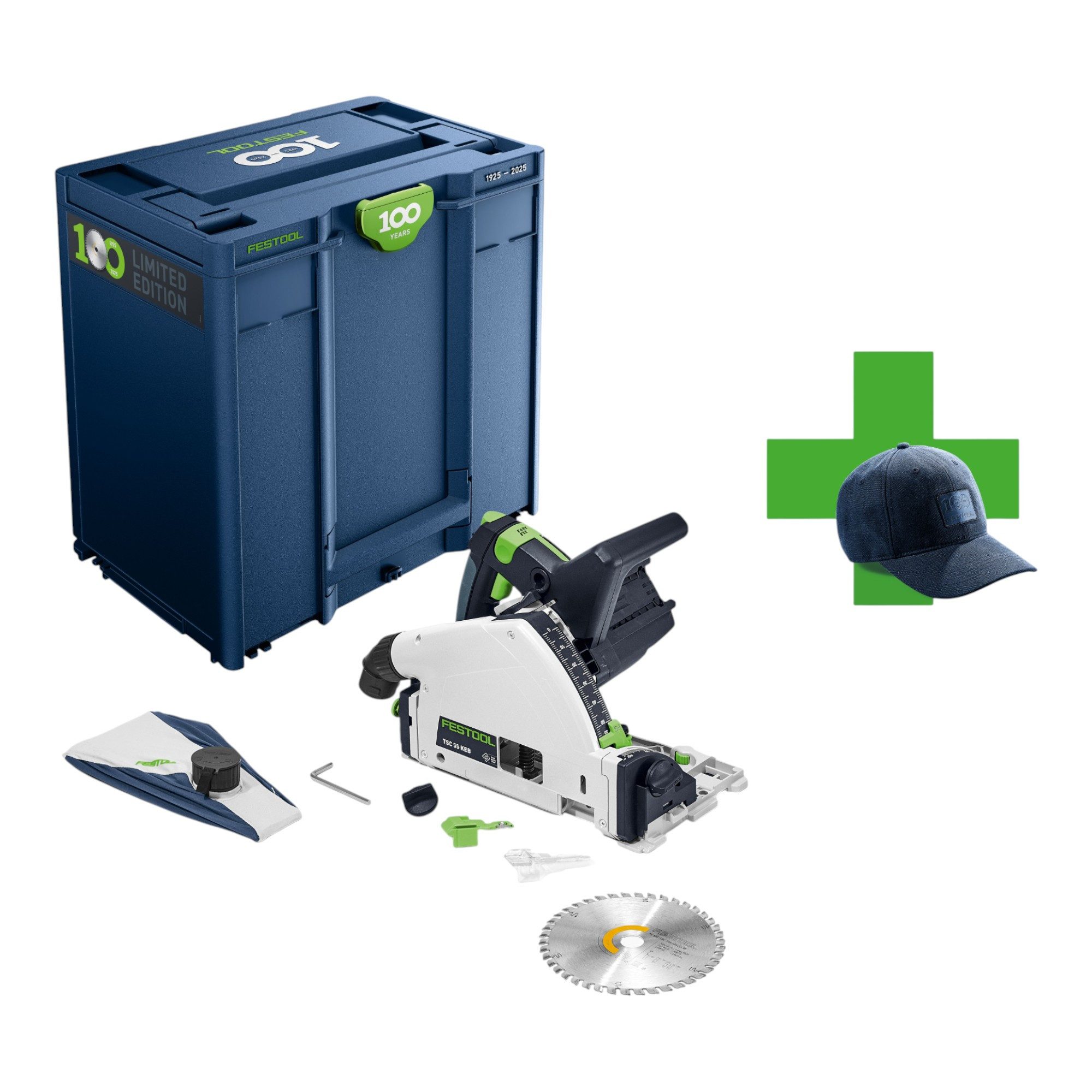 FESTOOL Akku-Tauchsäge TSC 55 KEB-Basic 100Y Limited Edition 36 V 160 mm + Systainer (578223)