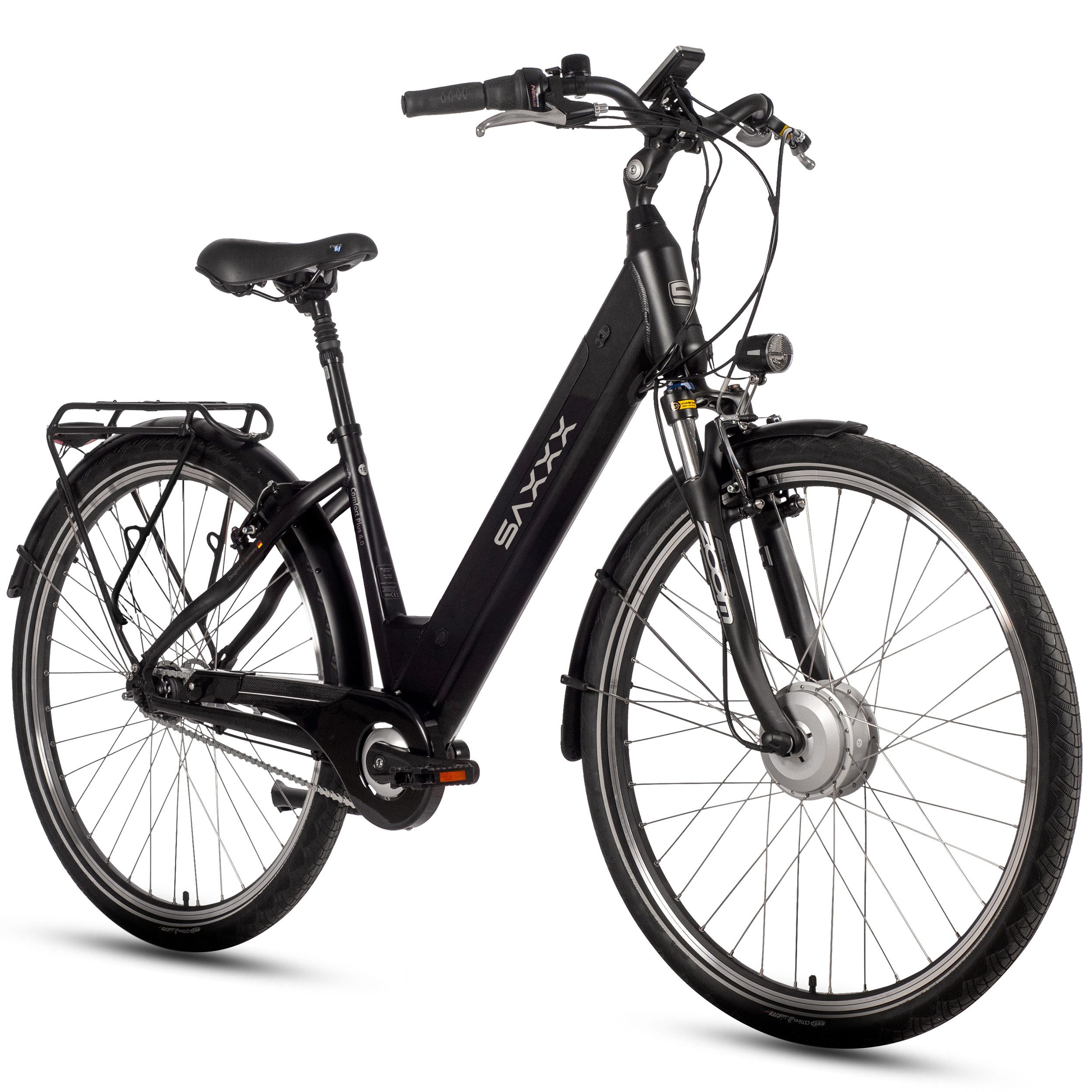 E-Bike Cityrad 28 Zoll, max.90km, Federgabel mit Lockout, Federsattelstütze, V-Bremse