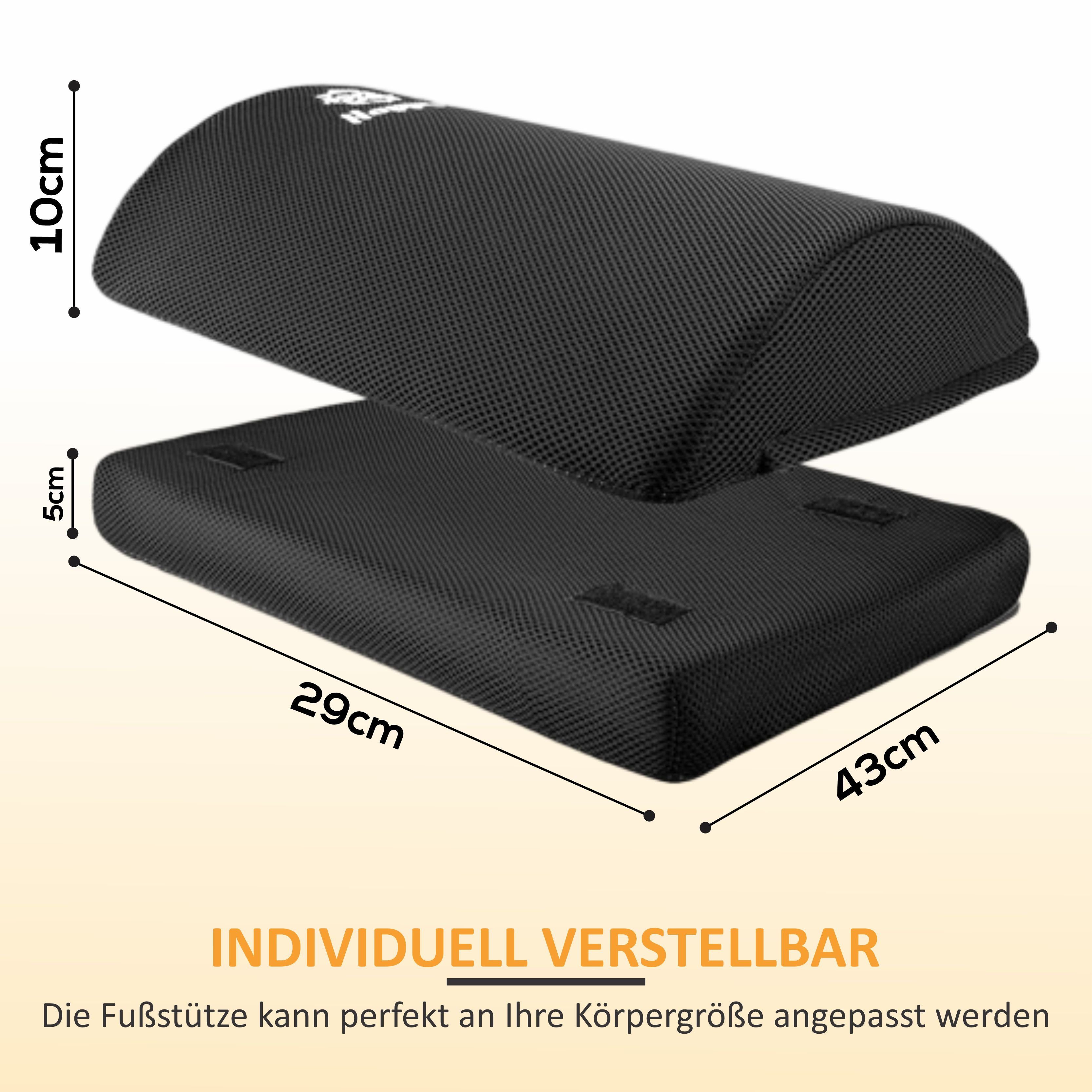 Knieschmerzen, Rücken & geg. Fußhocker HappyU Ergonomisch Schreibtisch Höhenverstellbar, Fußstütze