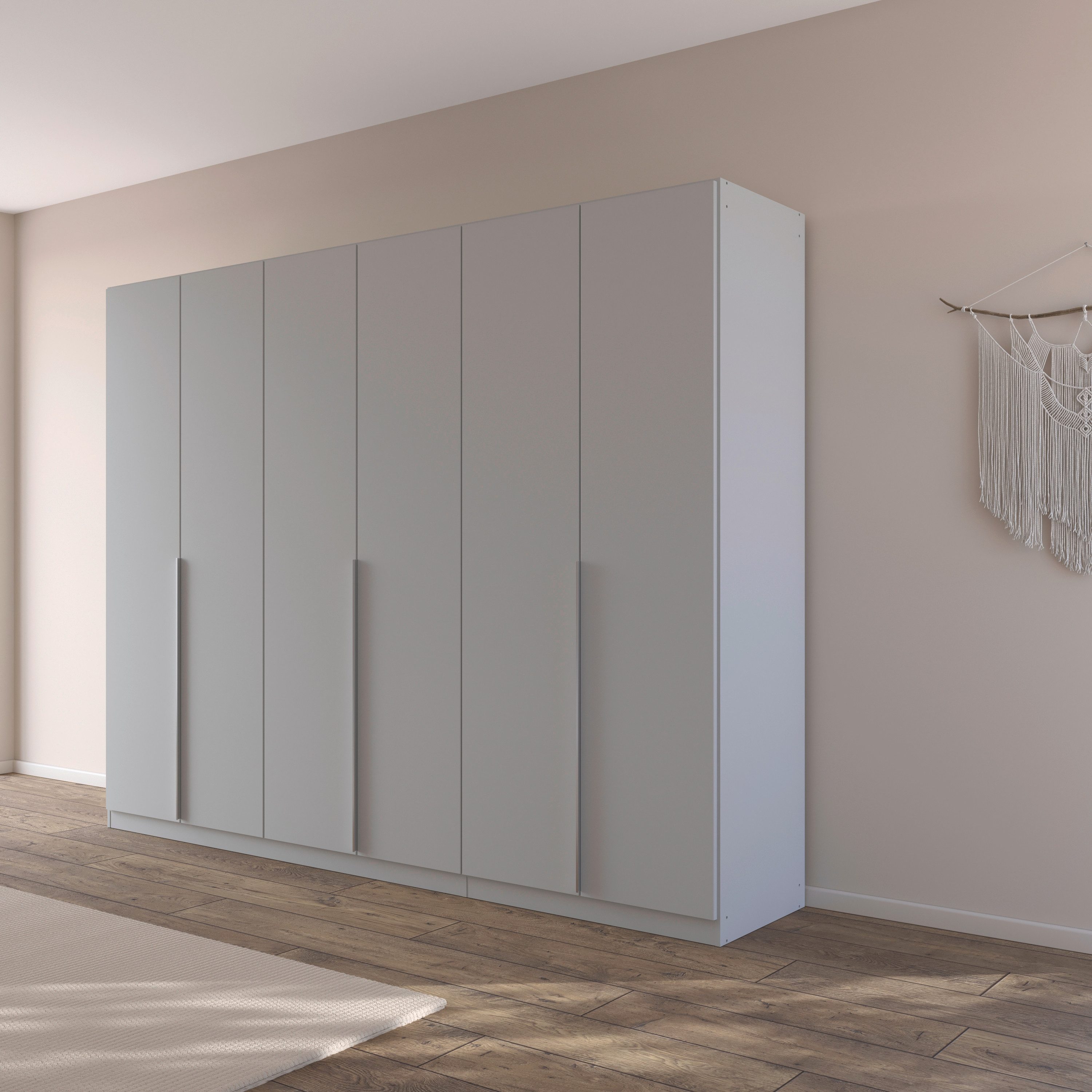 OTTO home Drehtürenschrank Kleiderschrank Schrank Garderobe AGORDO Schlafzimmer (in zwei Griff-Farben, Breiten 91-405 cm, Dekor- oder Hochglanzfront) durchdachte Innenausstattung, in 8 Breiten und 2 Höhen MADE IN GERMANY