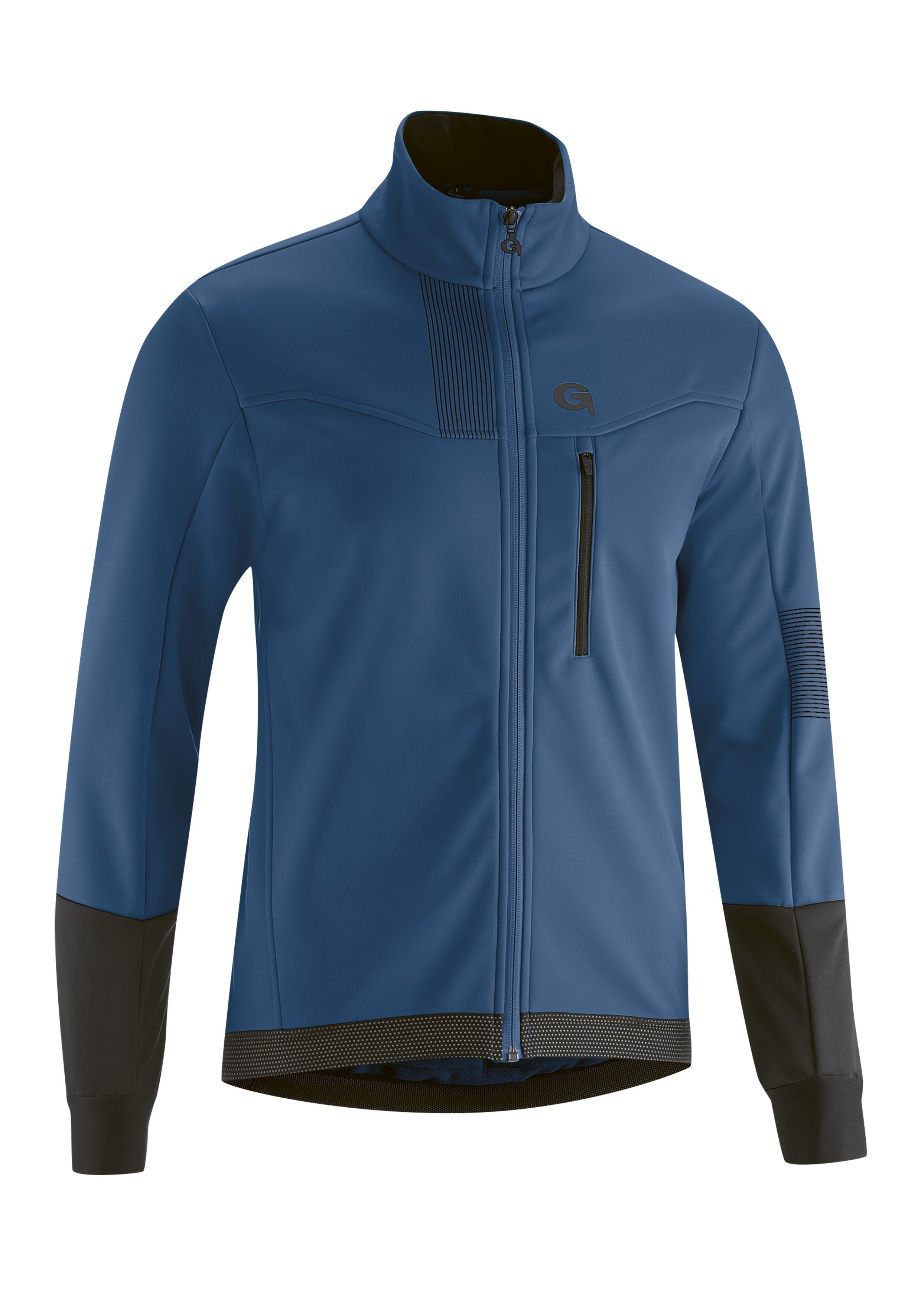 Gonso Fahrradjacke Valaff Herren Softshell-Jacke, wasserabweisend und Windjacke dunkelblau atmungsaktiv