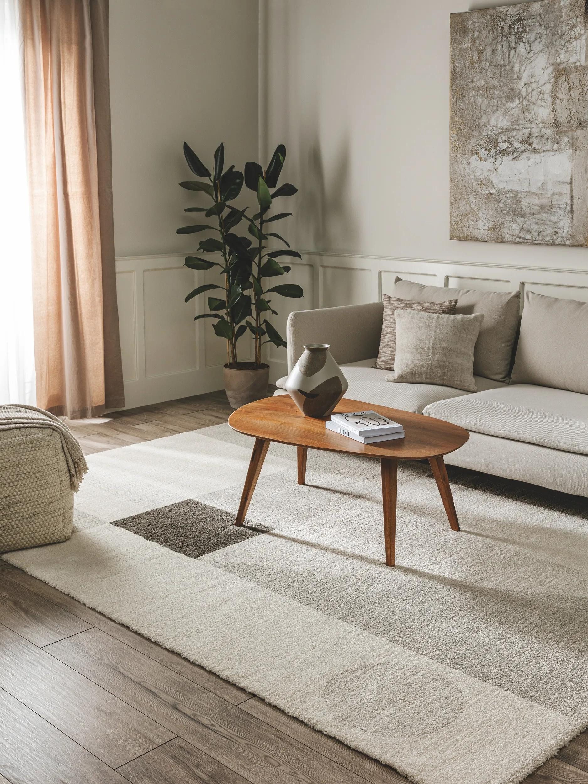 benuta Teppich Tacoma, rechteckig, Höhe: 21 mm, Teppich Wohnzimmer, Schlafzimmer, Esszimmer, Flur, Kunstfaser, Cozy