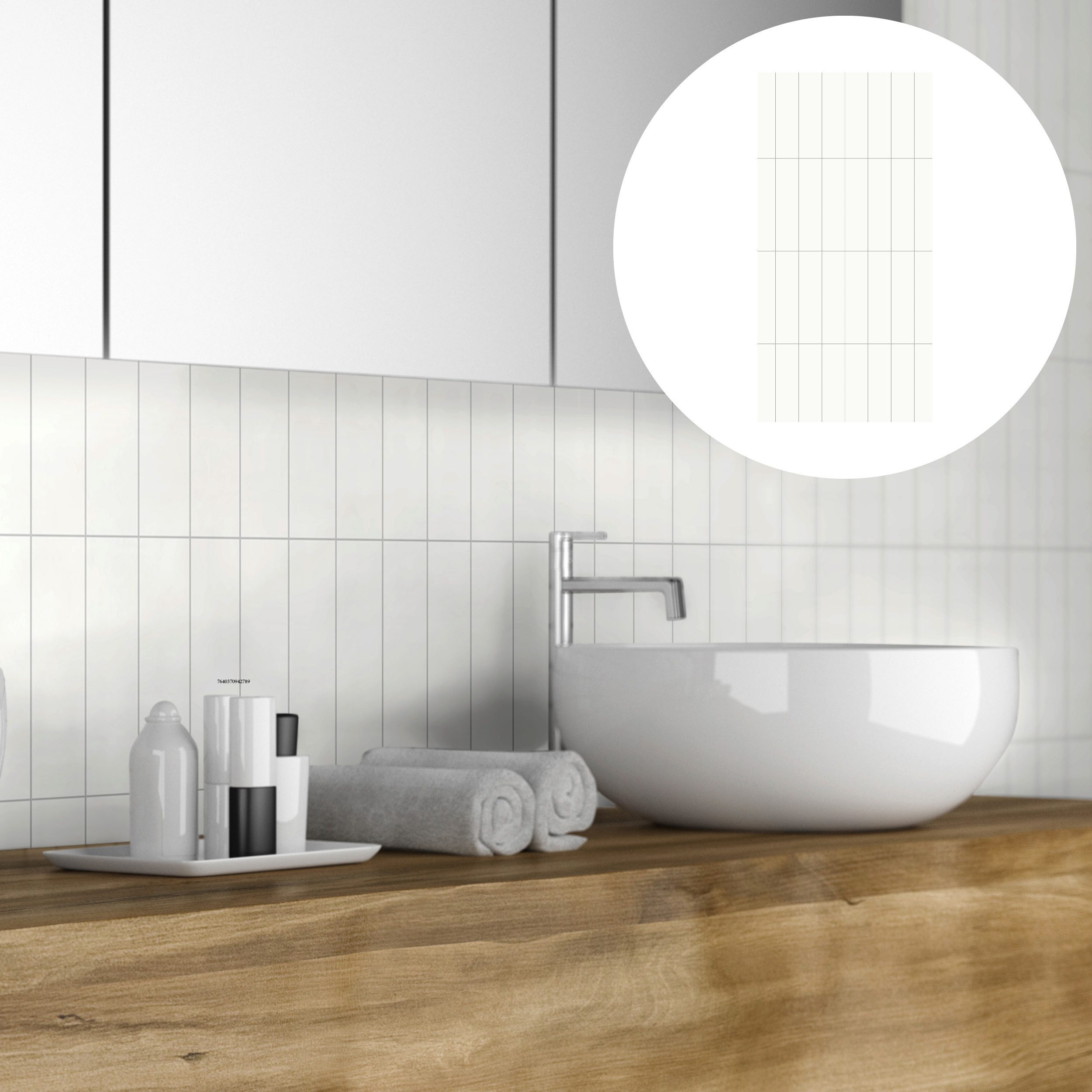 Revet Wandpaneel XL-Wandfliese Kunststoff - wasserfest, robust, alte Fliesen überkleben, BxL: 60x120 cm, 0,72 qm, (Packung mit 2,16 m², 3-tlg., Versandkostenfreie Lieferung) Wandverkleidung im Fliesendesign, wasserfest, pflegeleicht