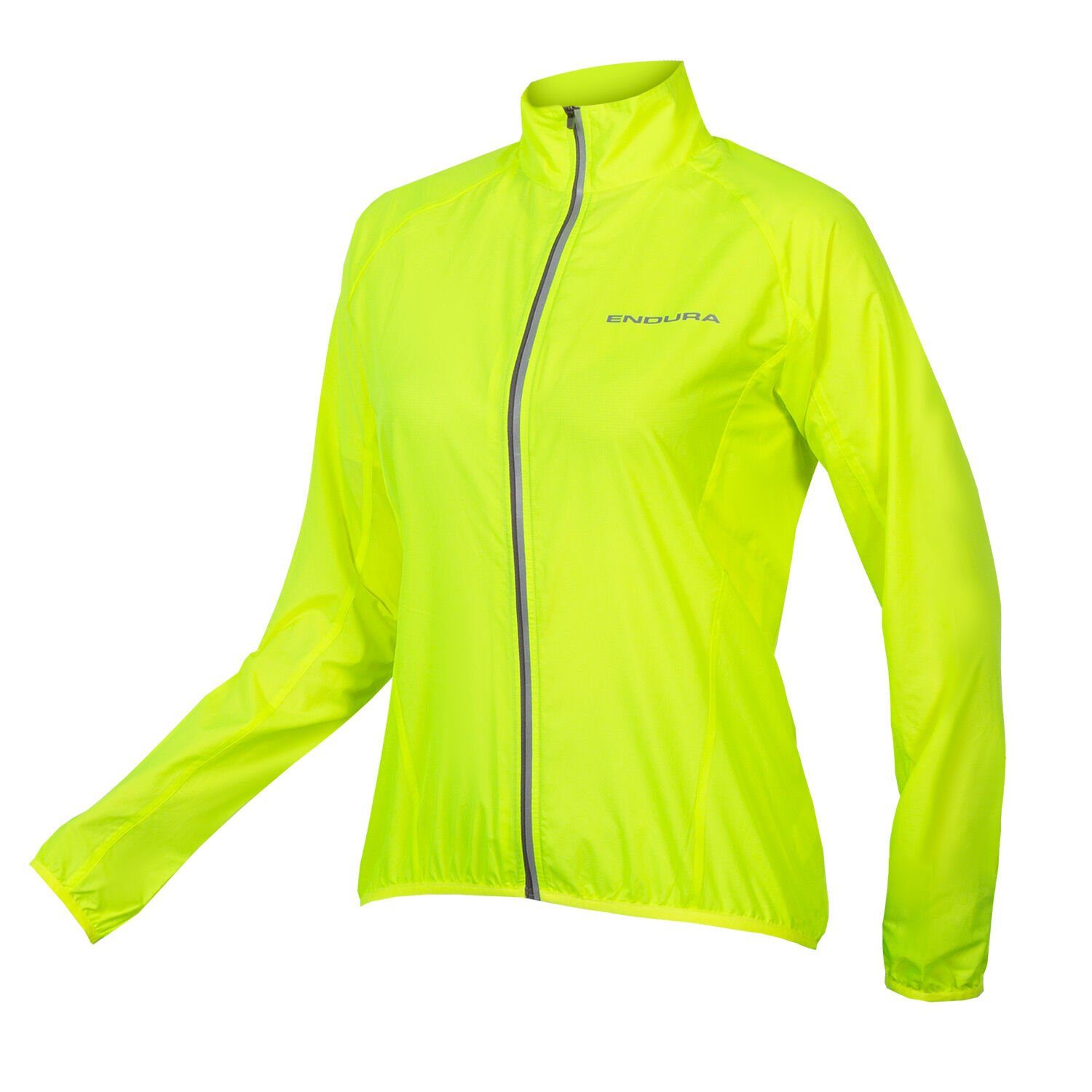 Endura Trainingsjacke mit Lasergeschnittener nahtverklebter Sturmlasche Neon Yellow