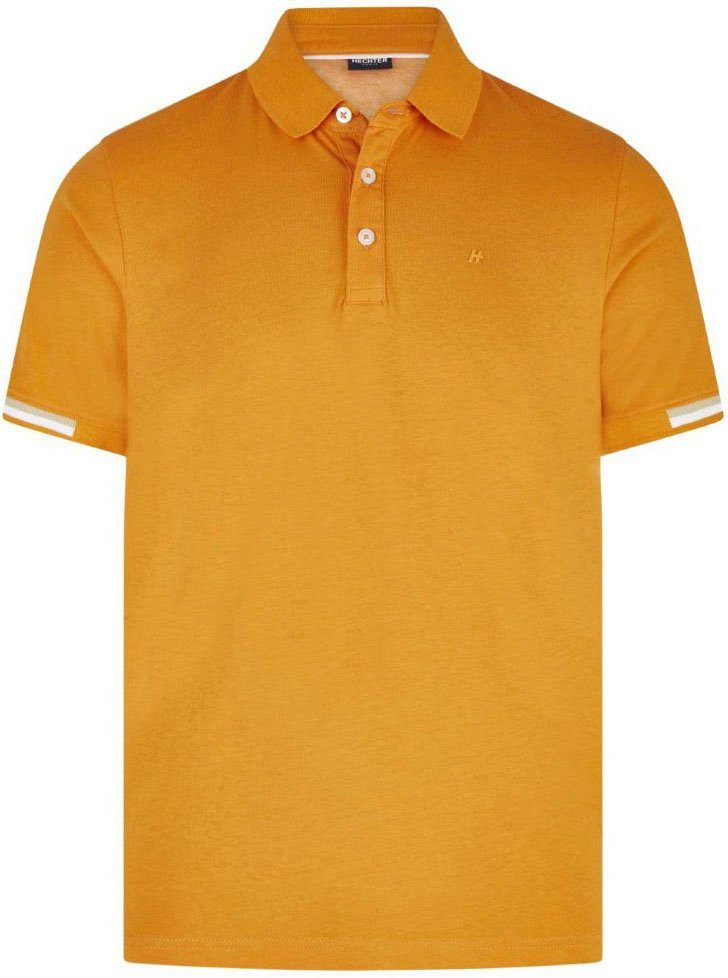 Verkauf Versandhandel HECHTER PARIS orange den Highlights an Ärmeln farblichen mit Poloshirt