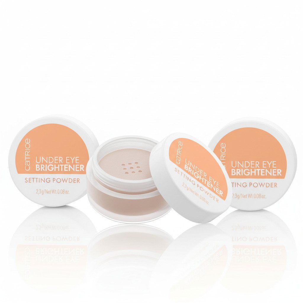 Catrice Puder UNDER EYE BRIGHTENER SETTING POWDER, 3-tlg., Loses Puder, frisches und strahlendes Finish, pflegt die Haut.