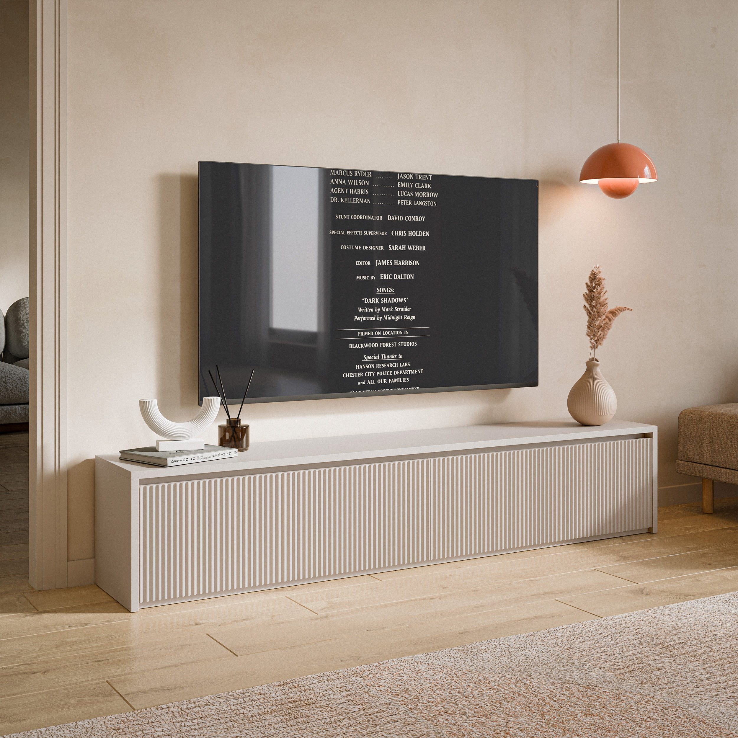 Selsey TV-Schrank Vemmi TV-Lowboard in Kaschmir, Soft-Close, 180 cm – Bild 2 von 5
