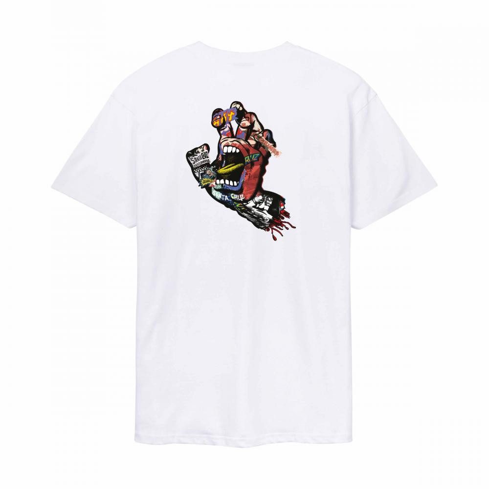 Santa Cruz T-Shirt Collage Hand - Shirt Kurzarm Skater Shirt kurzarm