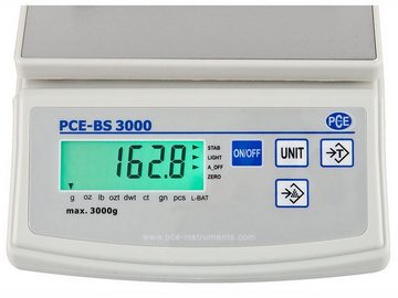 PCE Instruments Präzisionswaage PCE Instruments PCE-BS 3000 hochgenaue kalibrierfähige Präzisionswaage