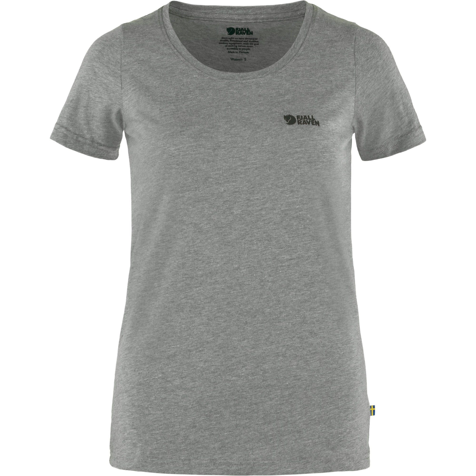 Fjällräven T-Shirt Fjällräven W Logo T-shirt Damen Kurzarm-Shirt Grey - Melange