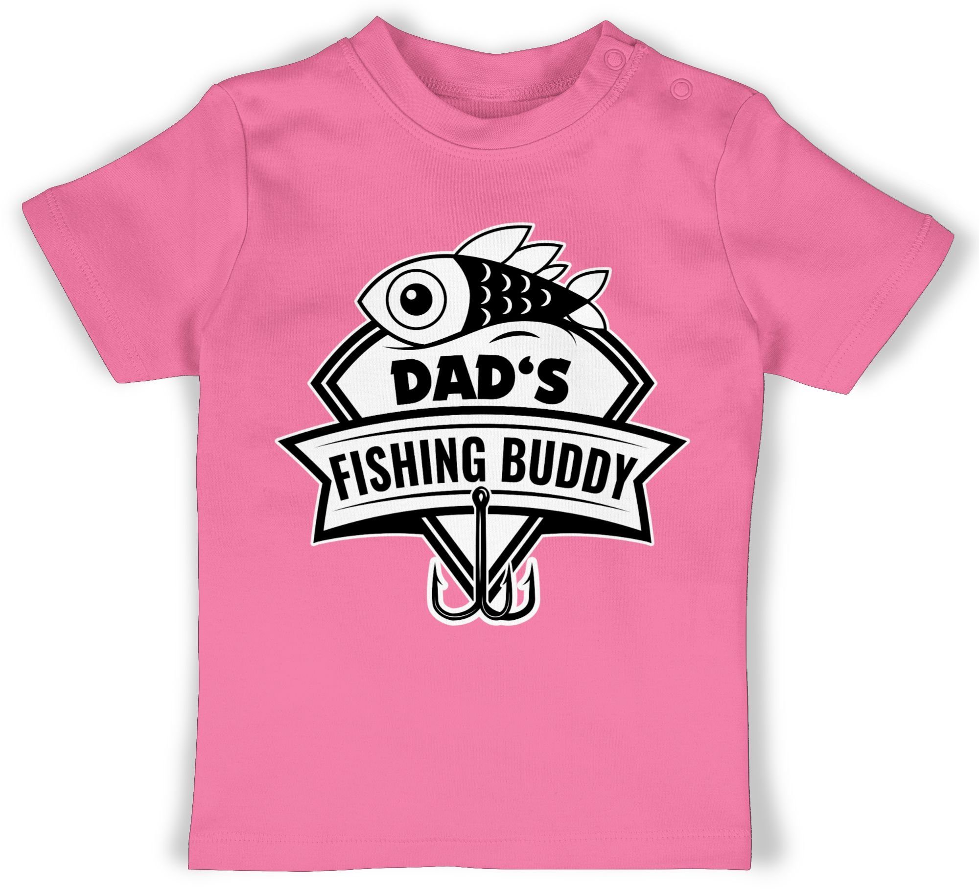 Shirtracer T-Shirt Dad\'s fishing Buddy Geschenk Vatertag Baby, FISCHEN  MOTIV: Greif zu, wenn du nach passenden shirts zum Angelausflug suchst
